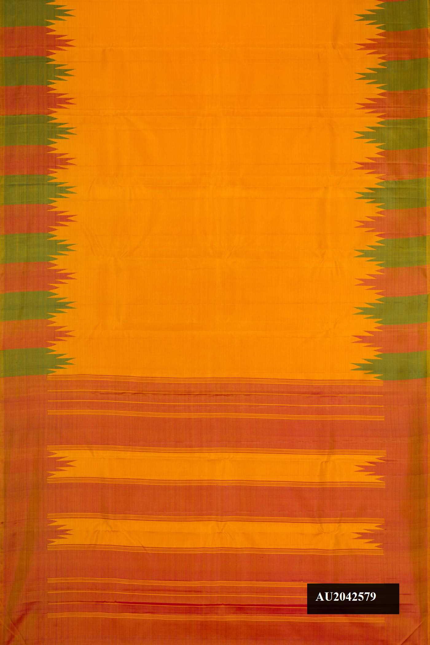 Mustard Dual Tone Kanchipuram Silk Saree