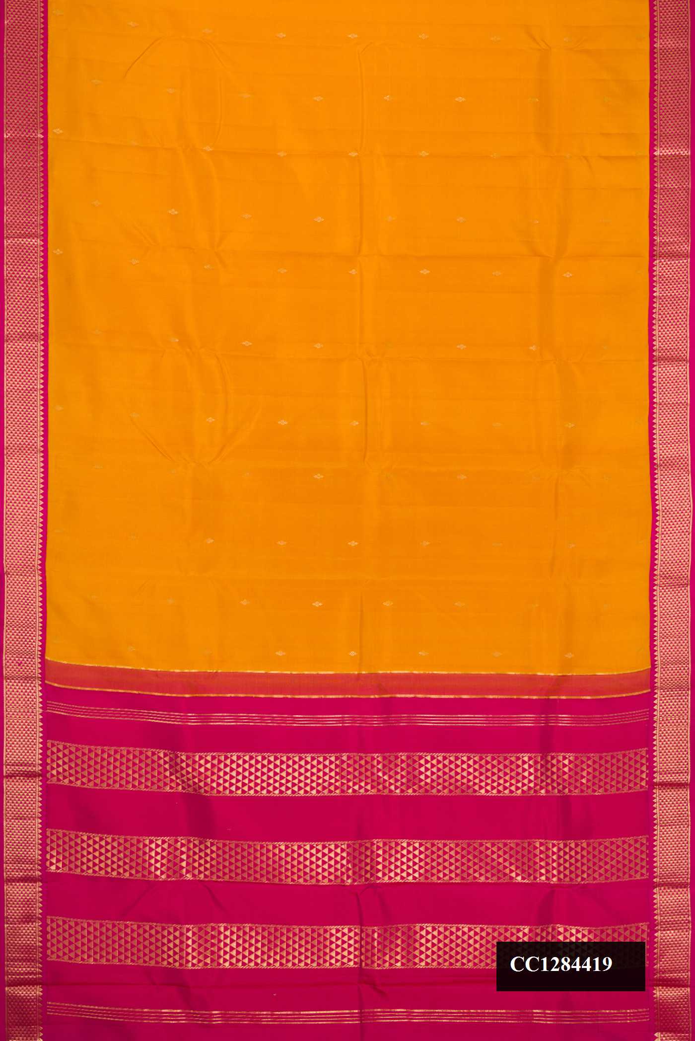Mustard Dual Tone Kanchipuram Silk Saree