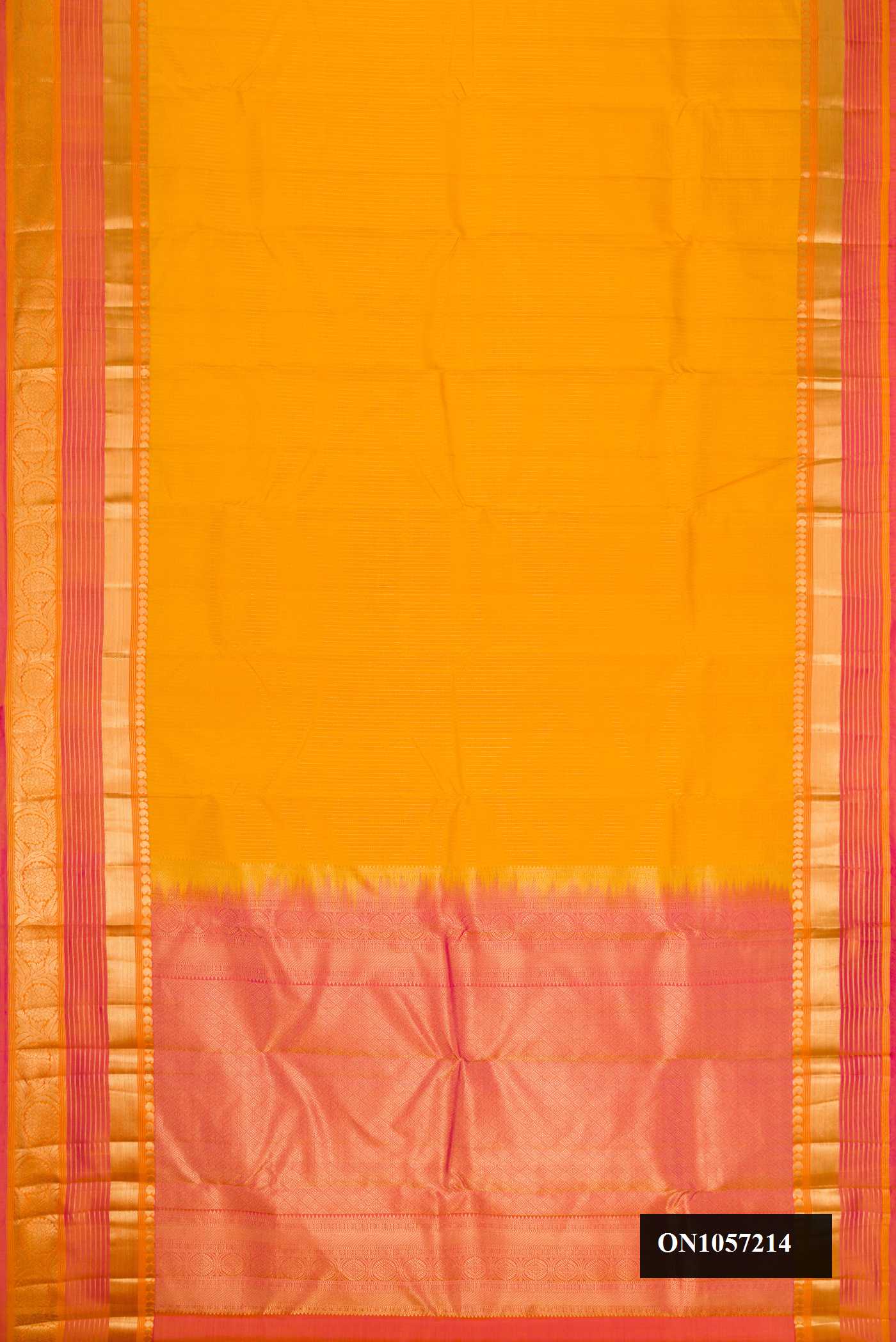 Mustard Dual Tone Kanchipuram Silk Saree