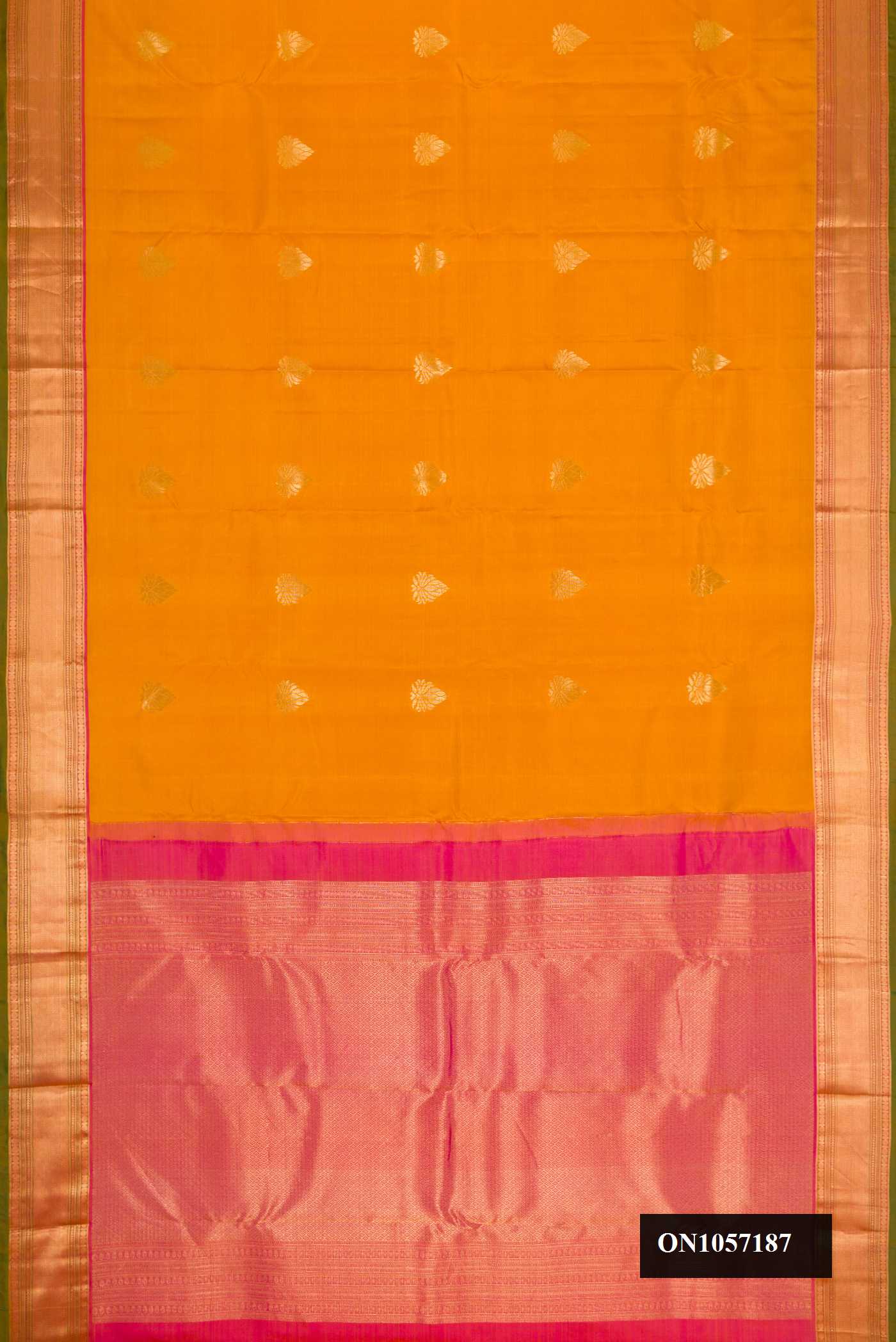 Mustard Dual Tone Kanchipuram Silk Saree