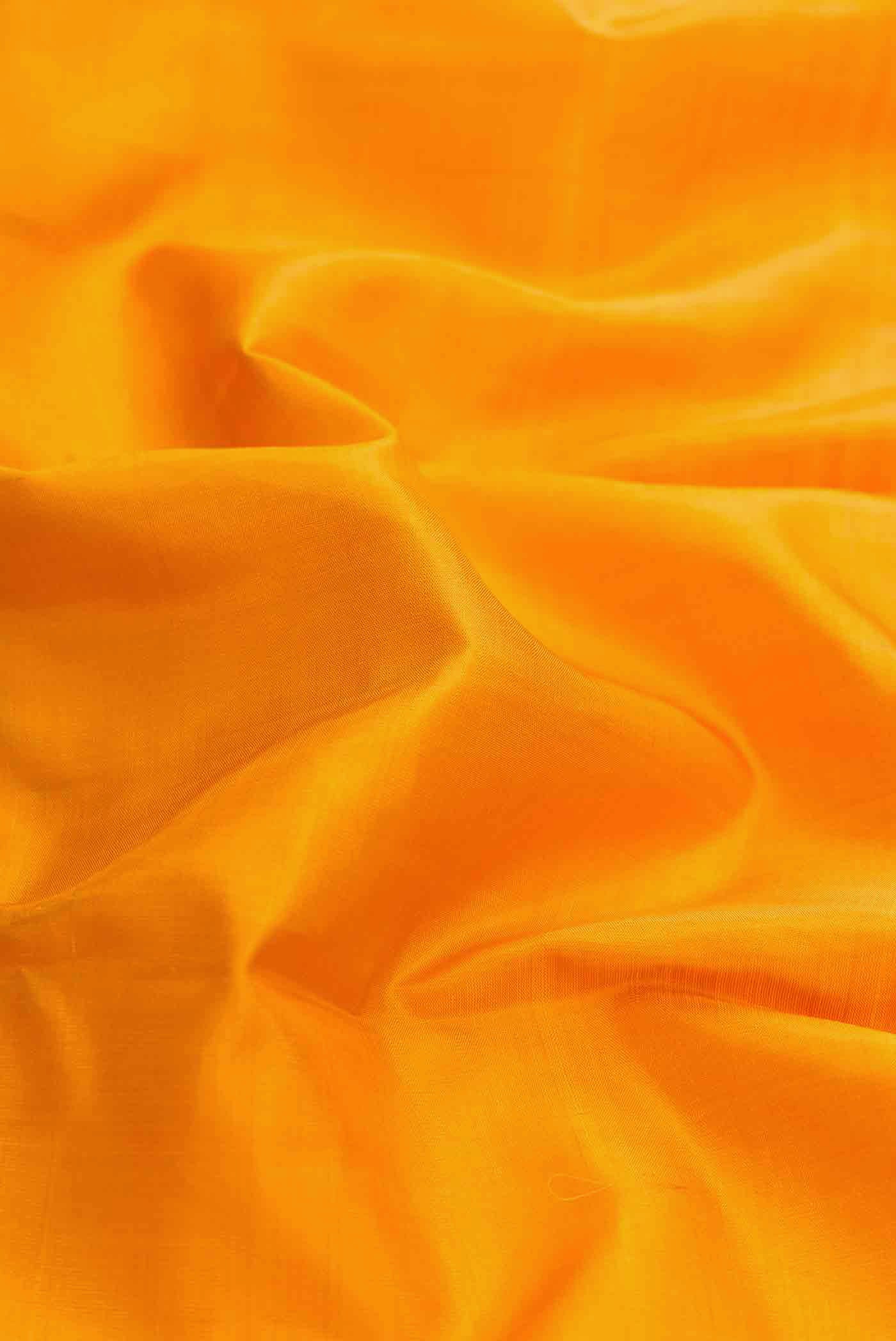 Mustard Dual Tone Kanjivaram Silk Saree - Image 2
