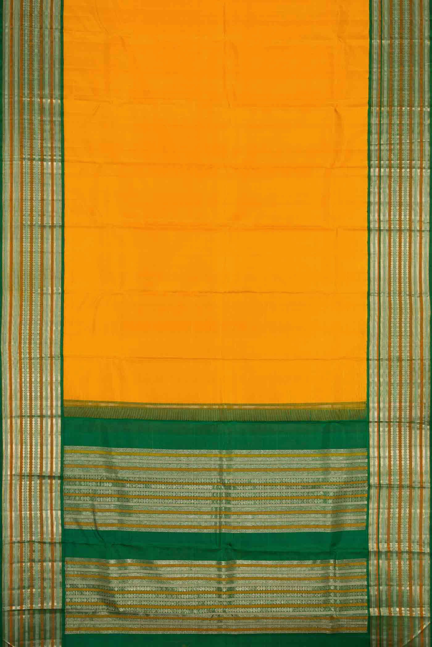 Mustard Dual Tone Kanjivaram Silk Saree - Image 6