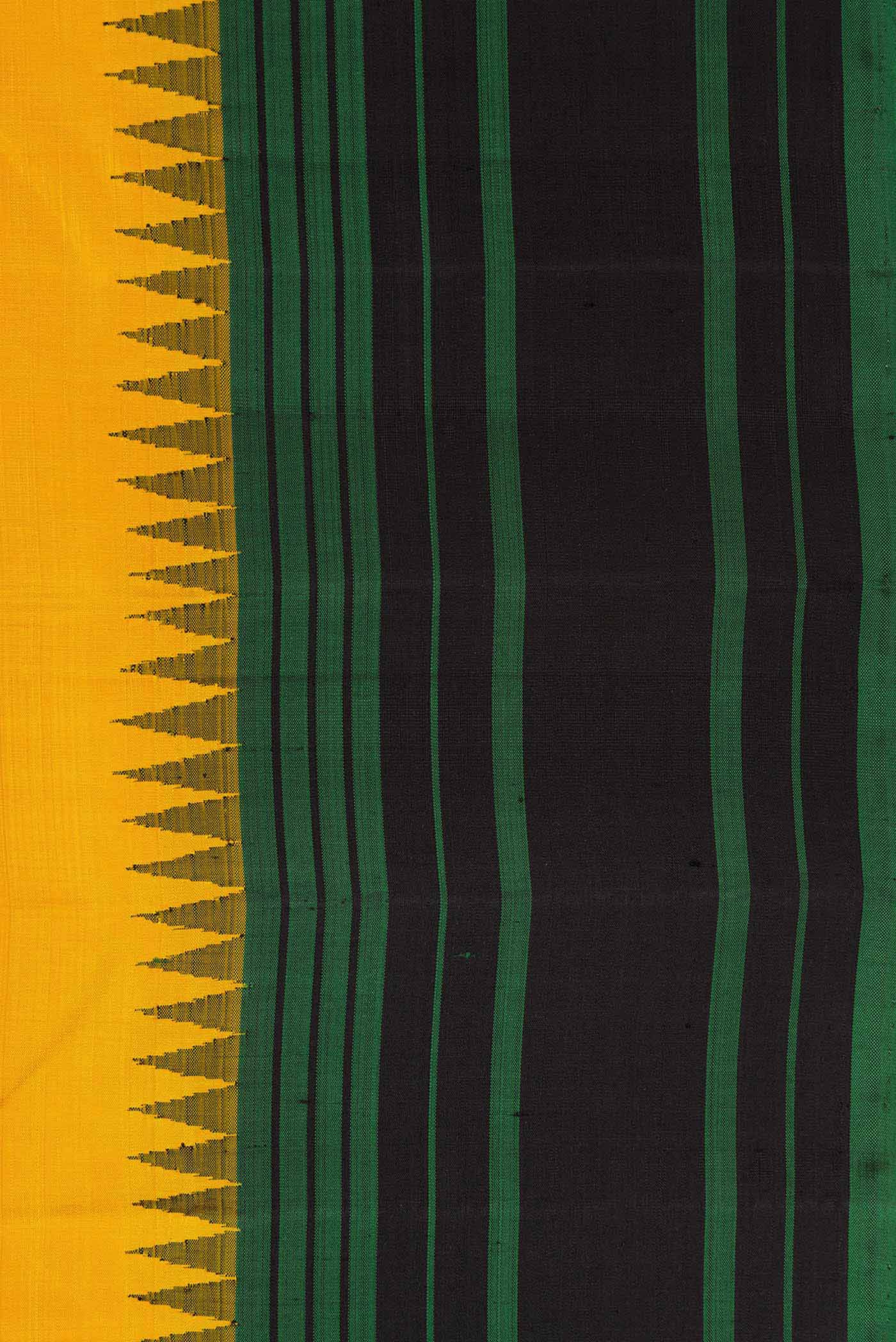 Mustard Dual Tone Kanjivaram Silk Saree - Image 3