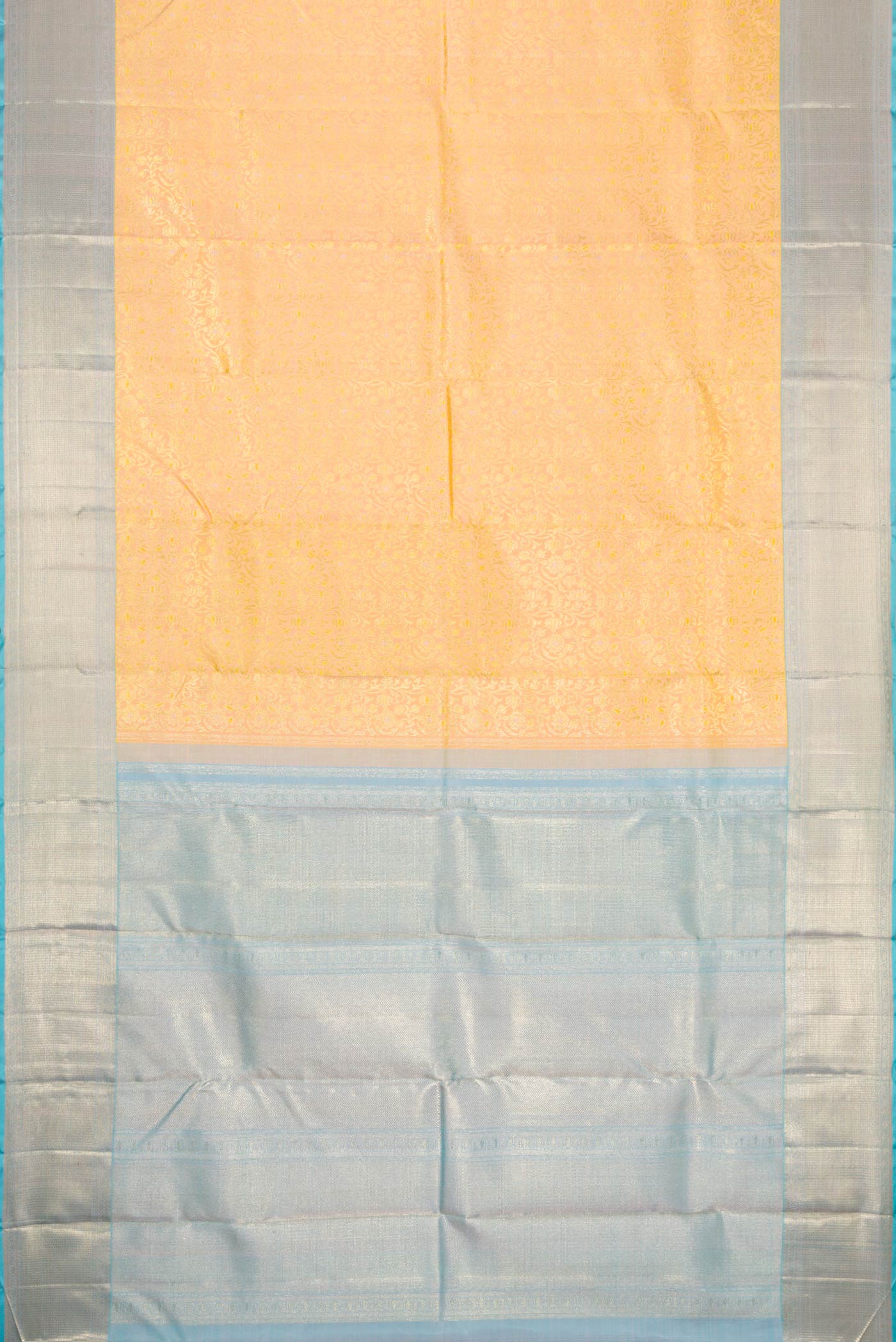 Mustard Dual Tone Kanchipuram Silk Saree - Image 6