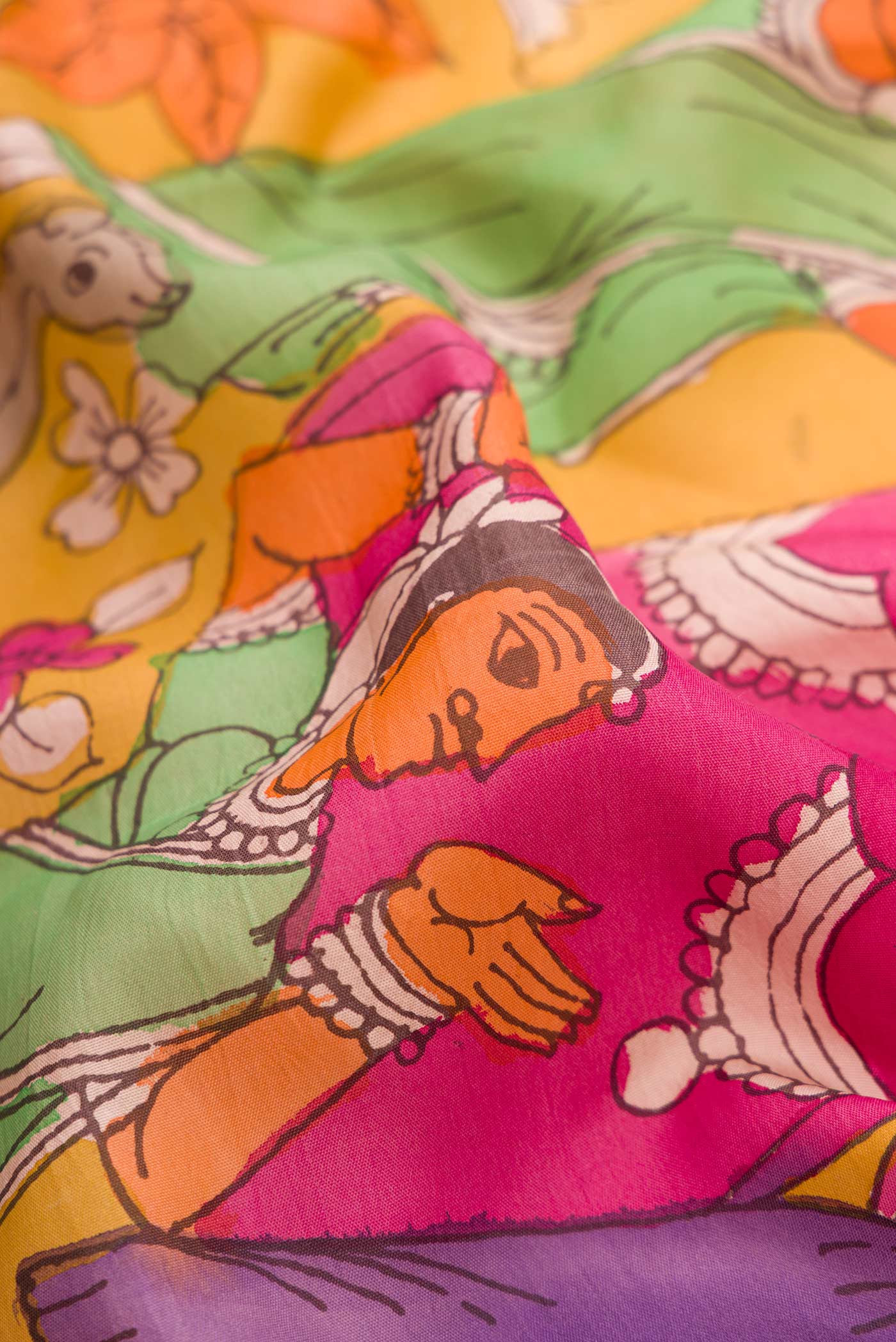 Mustard Dual Tone Kanchipuram Silk Saree - Image 2