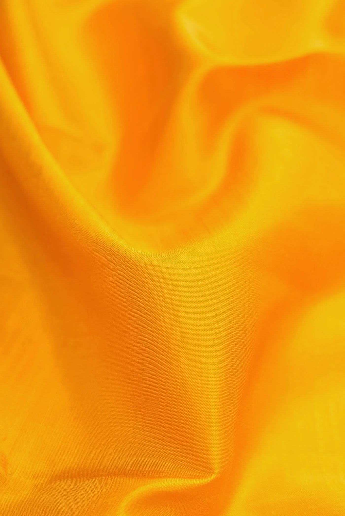 Pure Silk Pure Zari Yellow Kanjivaram Saree - Image 2