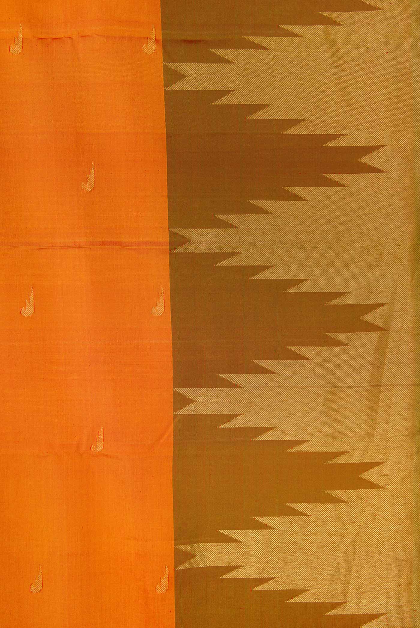 Mustard Kanjivaram Silk Saree - Image 3