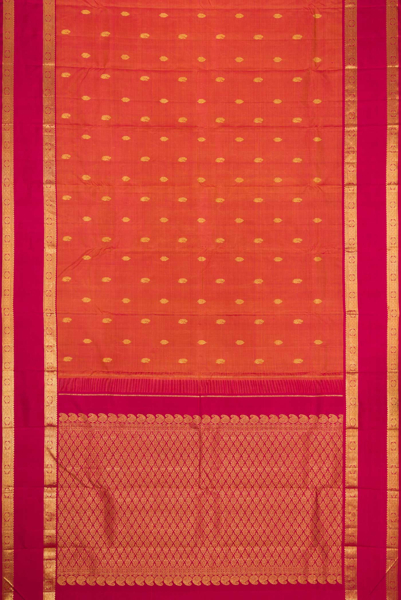 Maroon Kanjivaram Silk Saree - Image 6