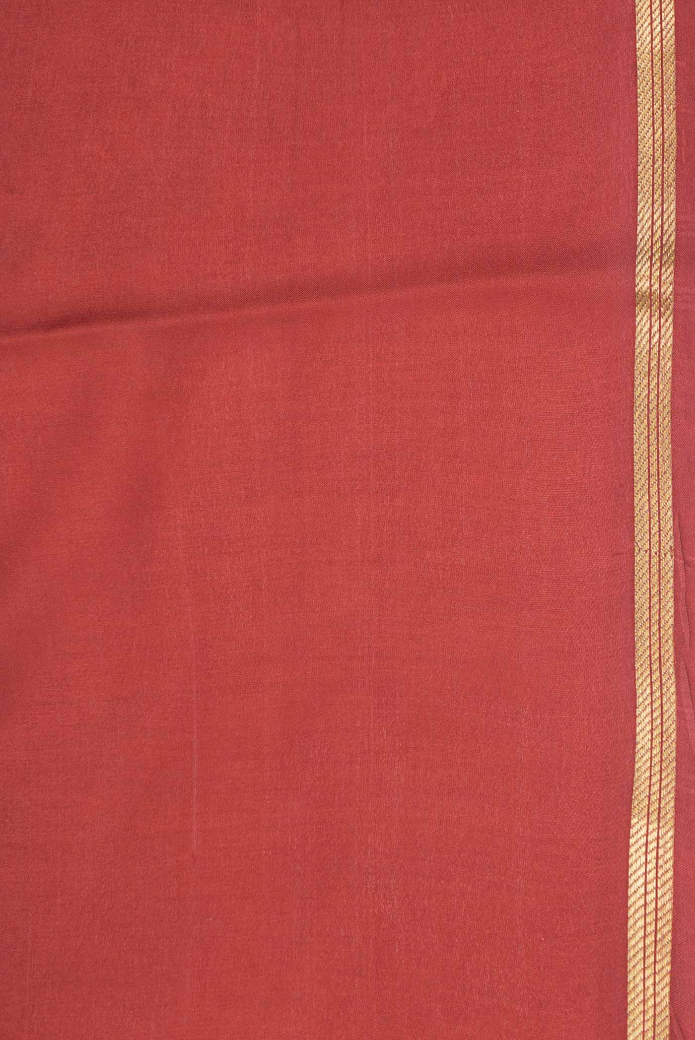 Mustard Dual Tone Mysore Crepe Saree - Image 3