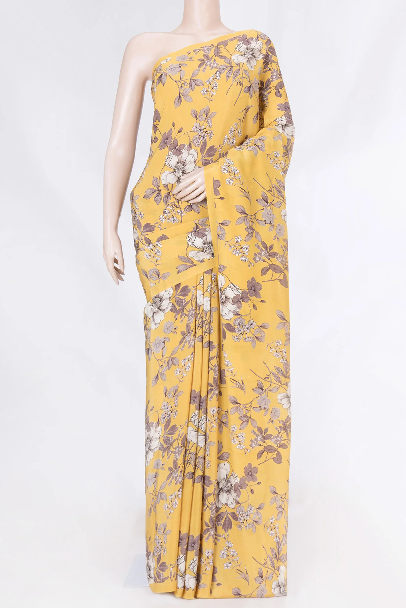 Sandal Mysore Crepe Saree