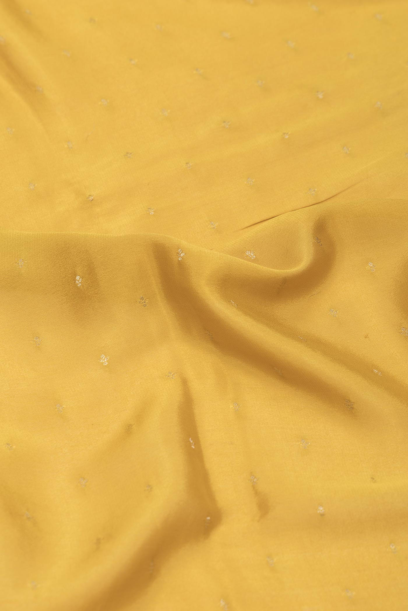 Yellow Mysore Crepe Saree - Image 2