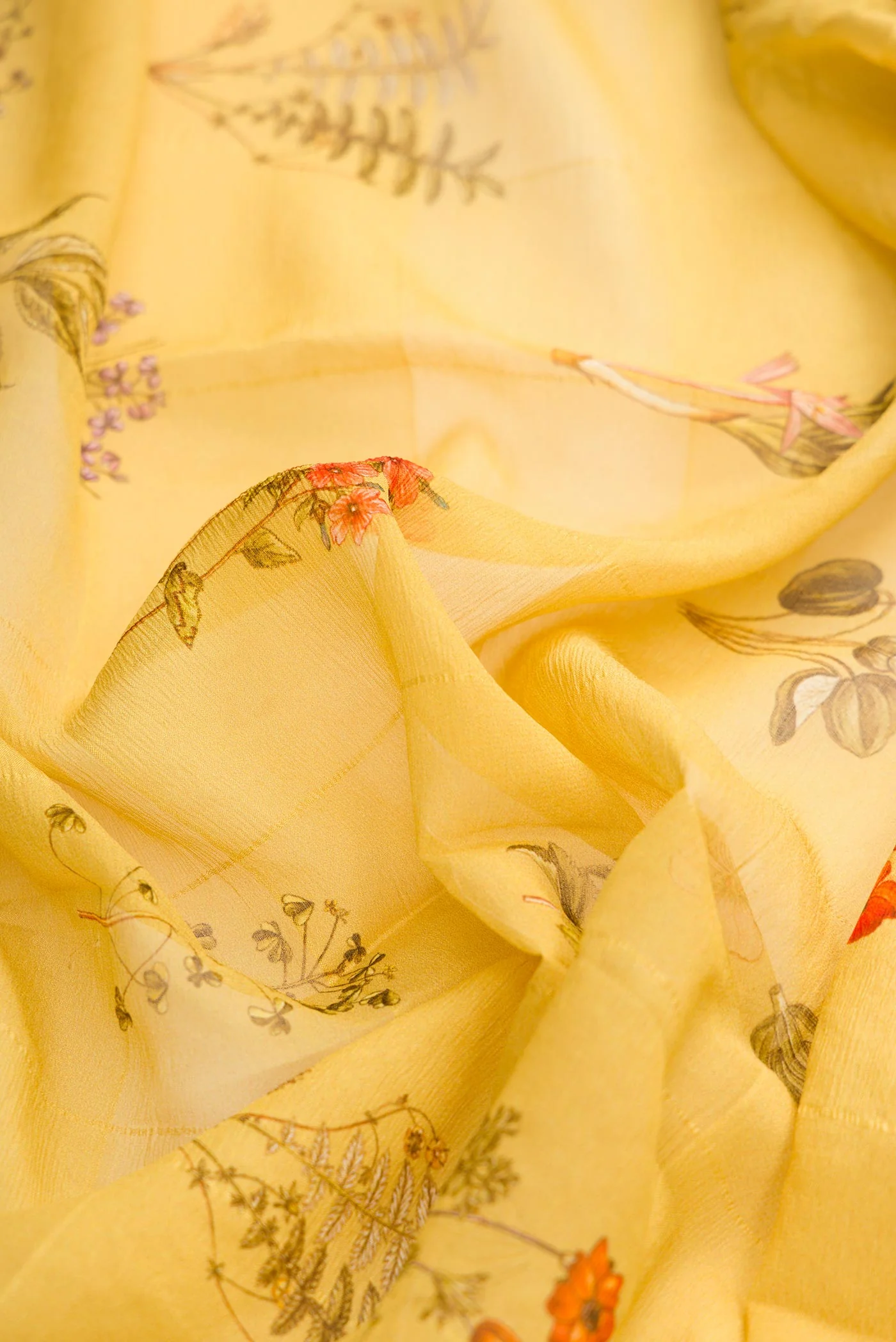 Mustard Dual Tone Mysore Georgette Saree - Image 2