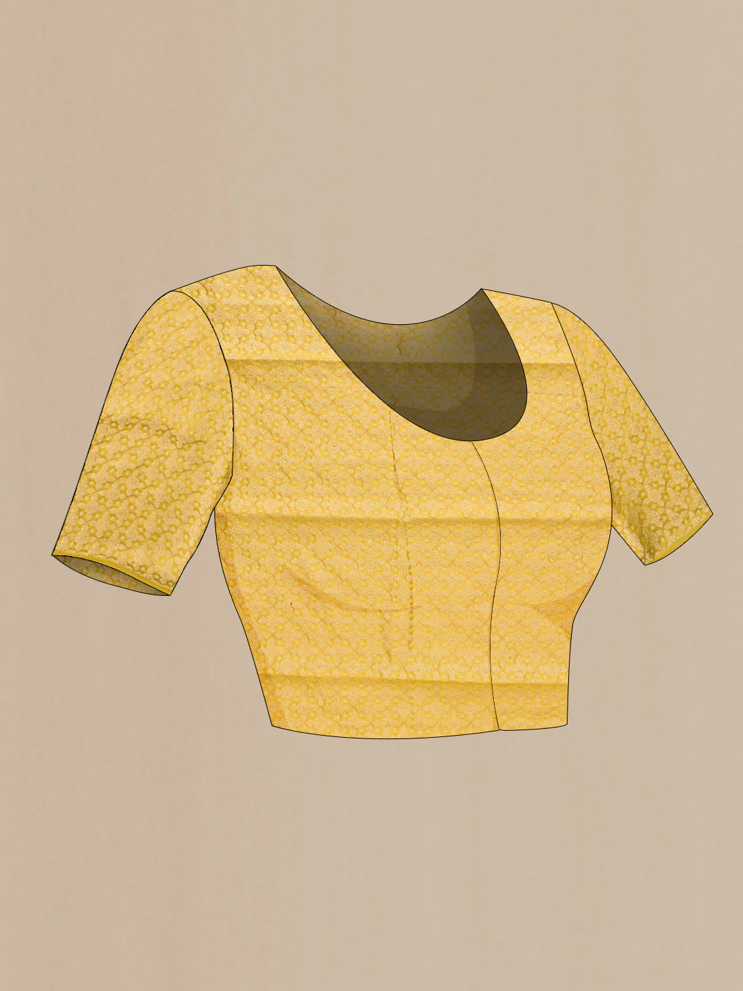 Mustard Dual Tone Mysore Georgette Saree - Image 4