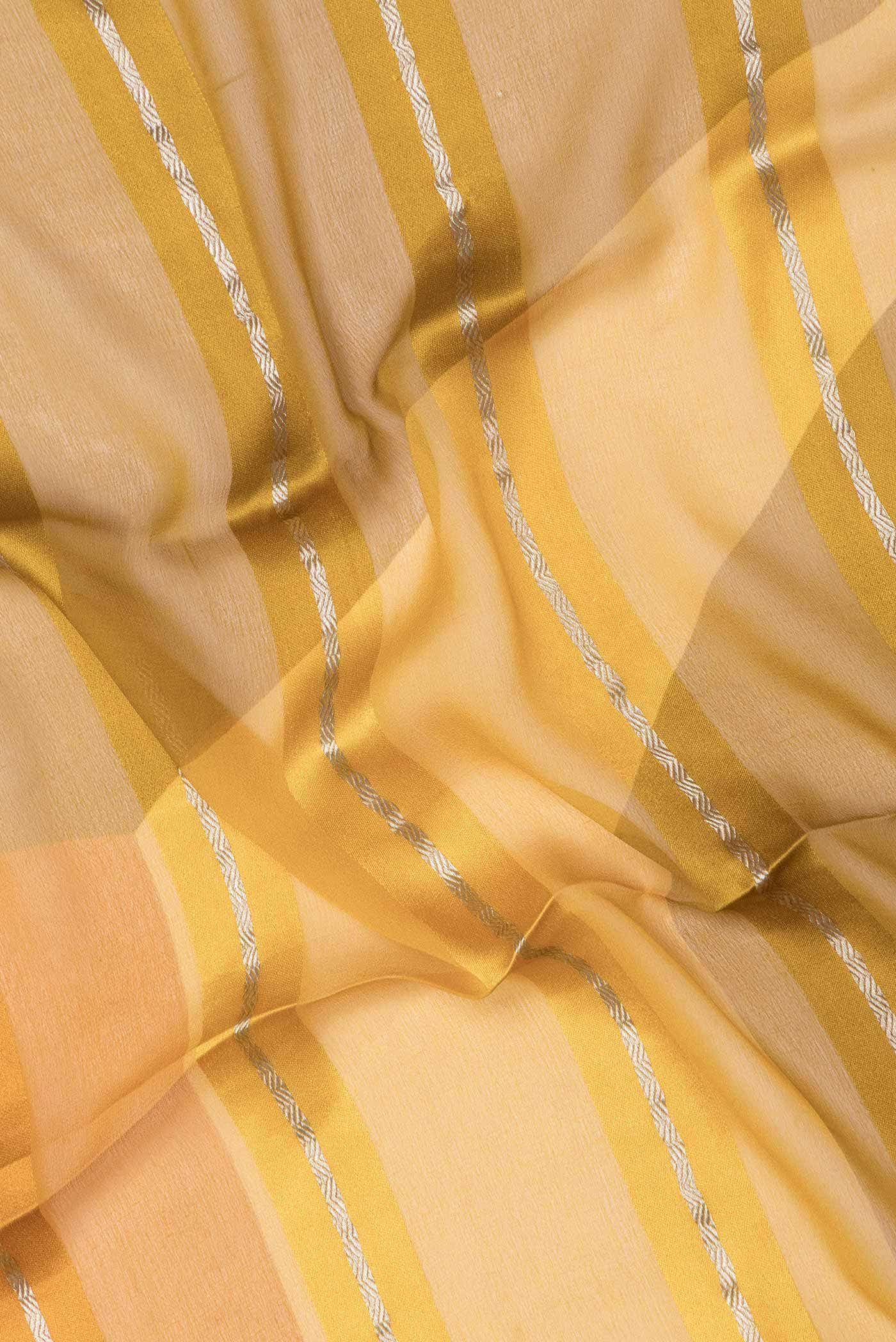 Mustard Dual Tone Mysore Georgette Saree - Image 3