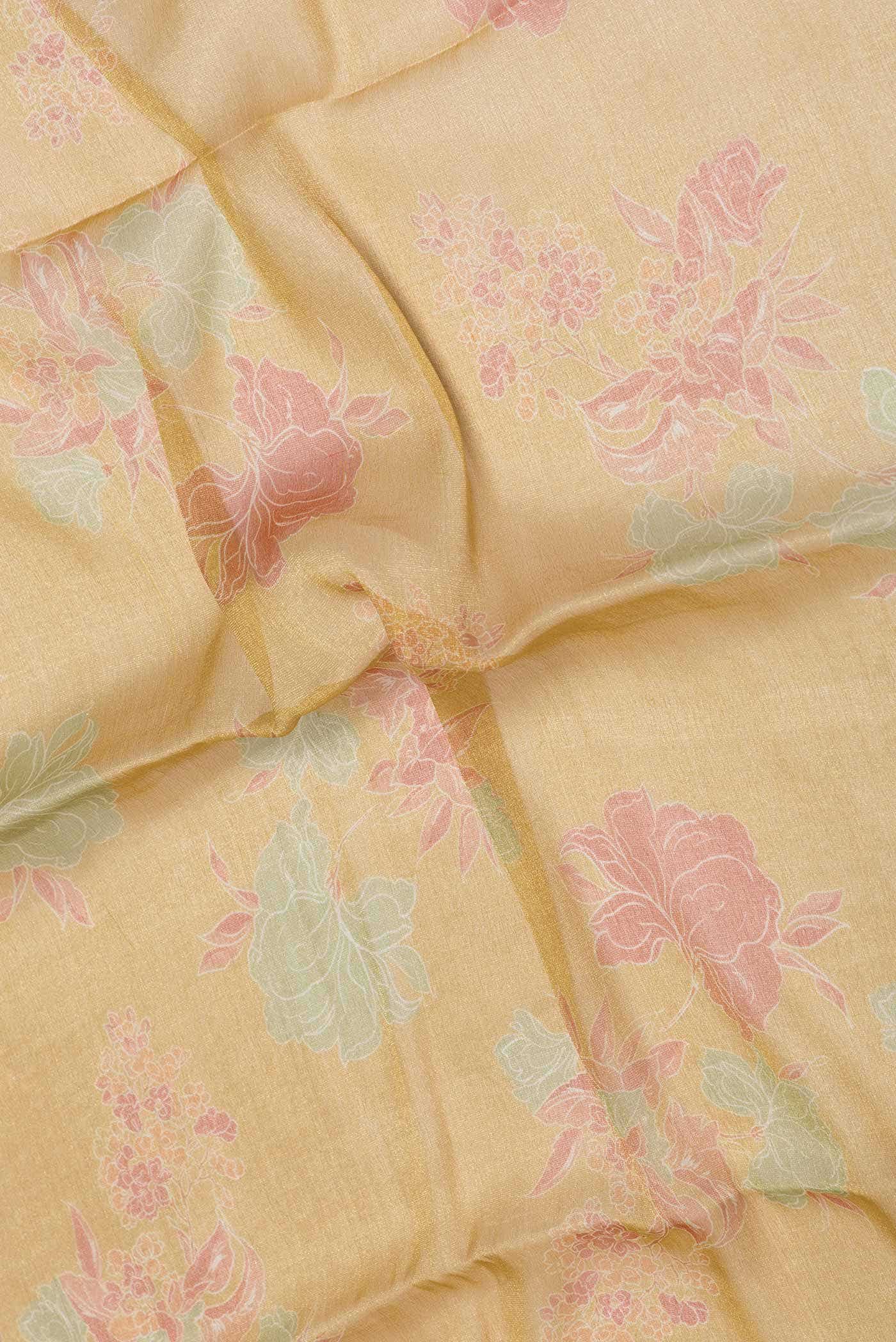 Mustard Dual Tone Mysore Georgette Saree - Image 2