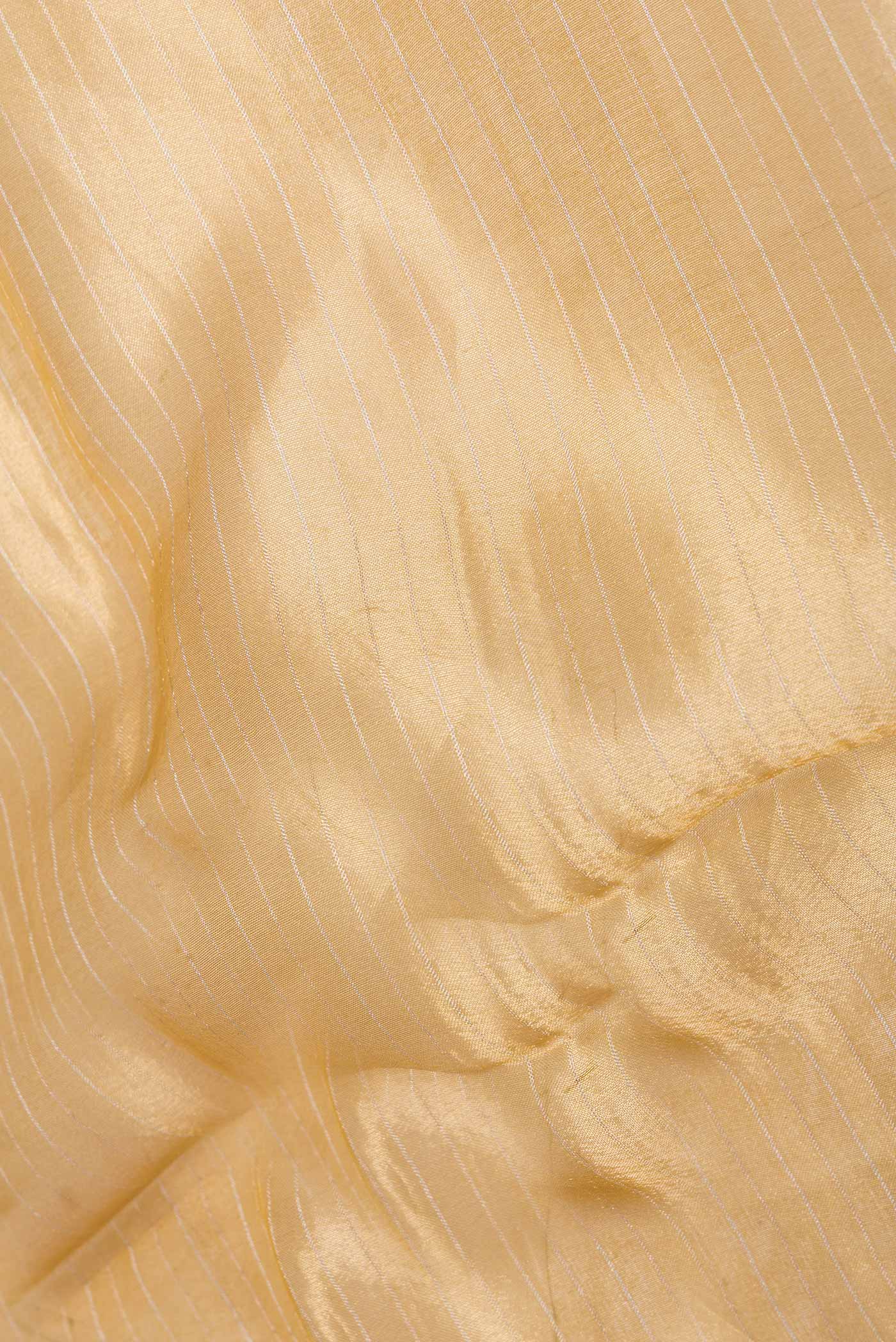 Gold Organza Silk Saree - Image 2