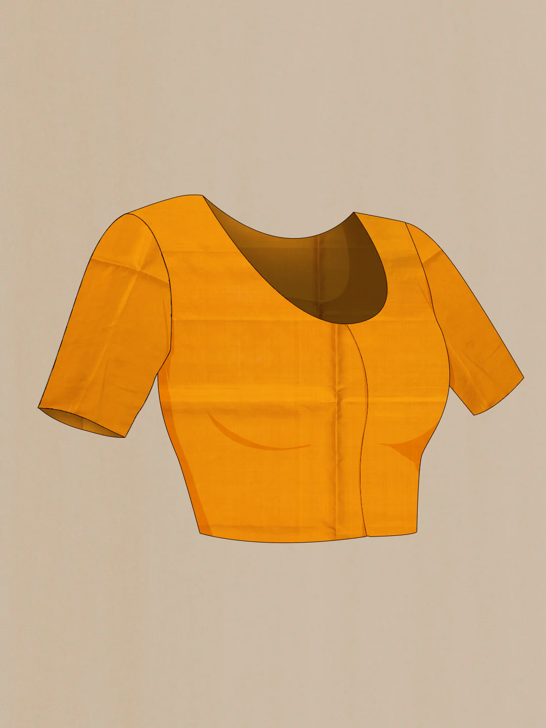 Mustard Dual Tone Soft Silk Saree - Image 3