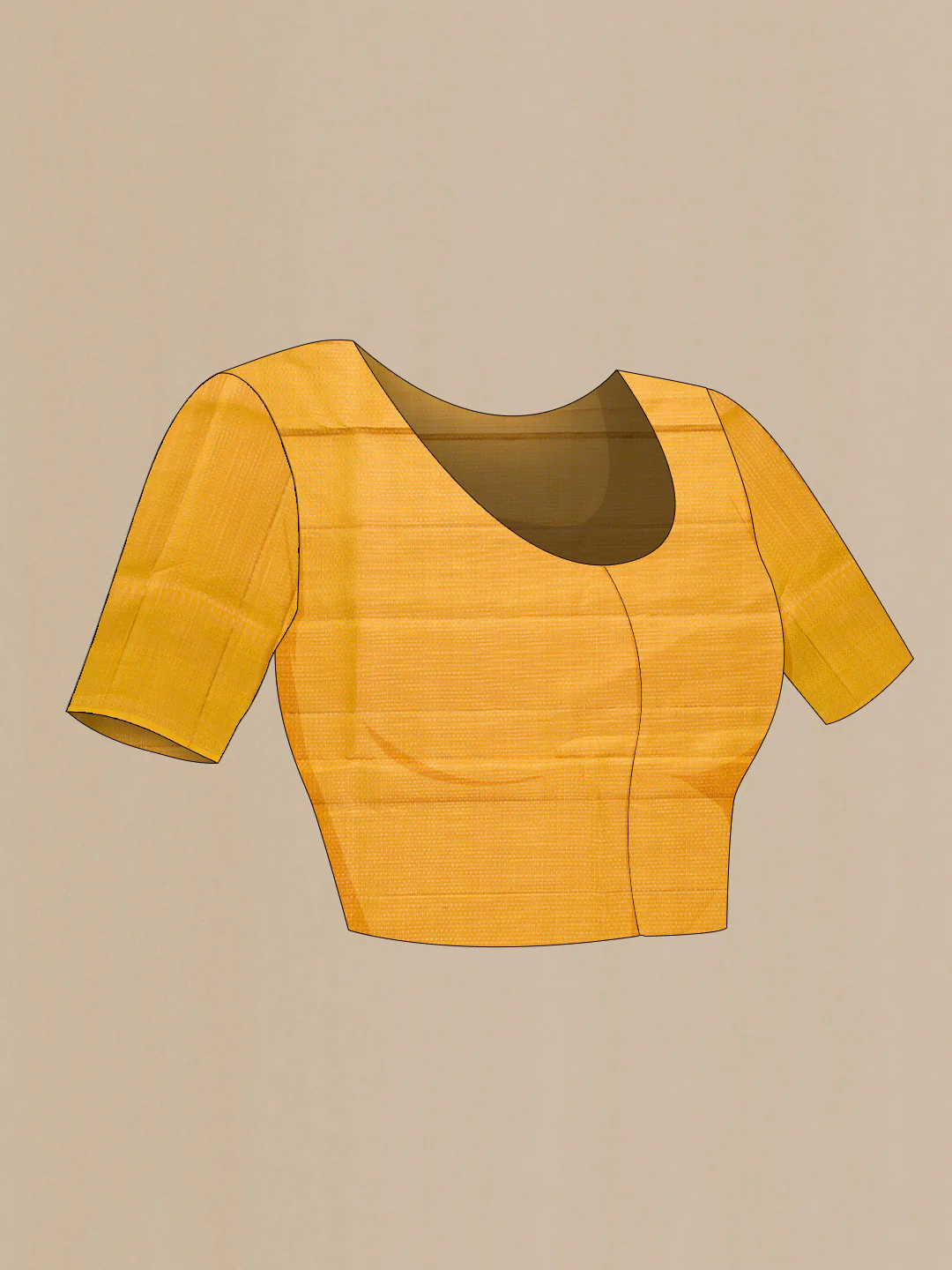 Mustard Dual Tone Soft Silk Saree - Image 5