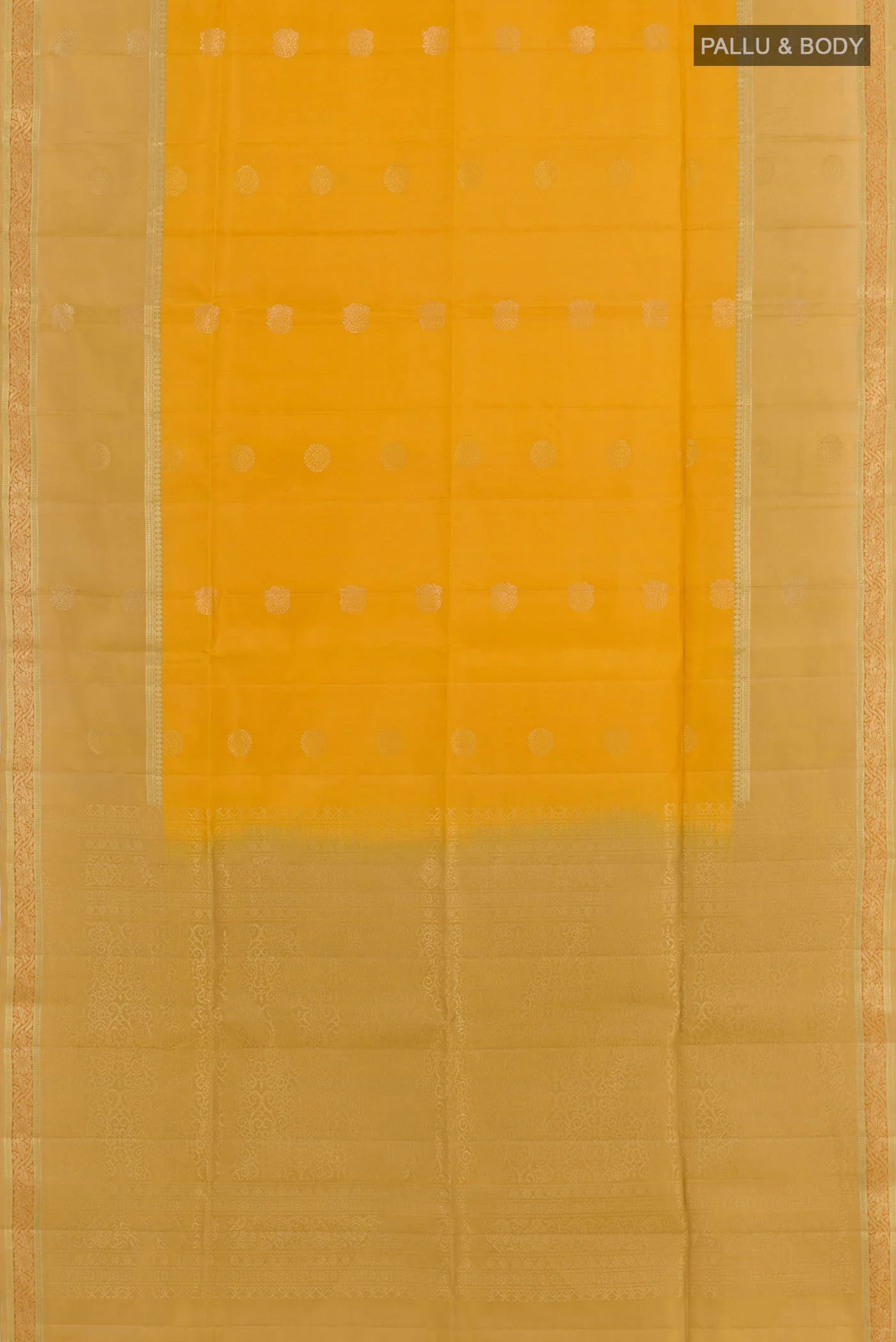 Yellow Soft Silk Saree - Image 3