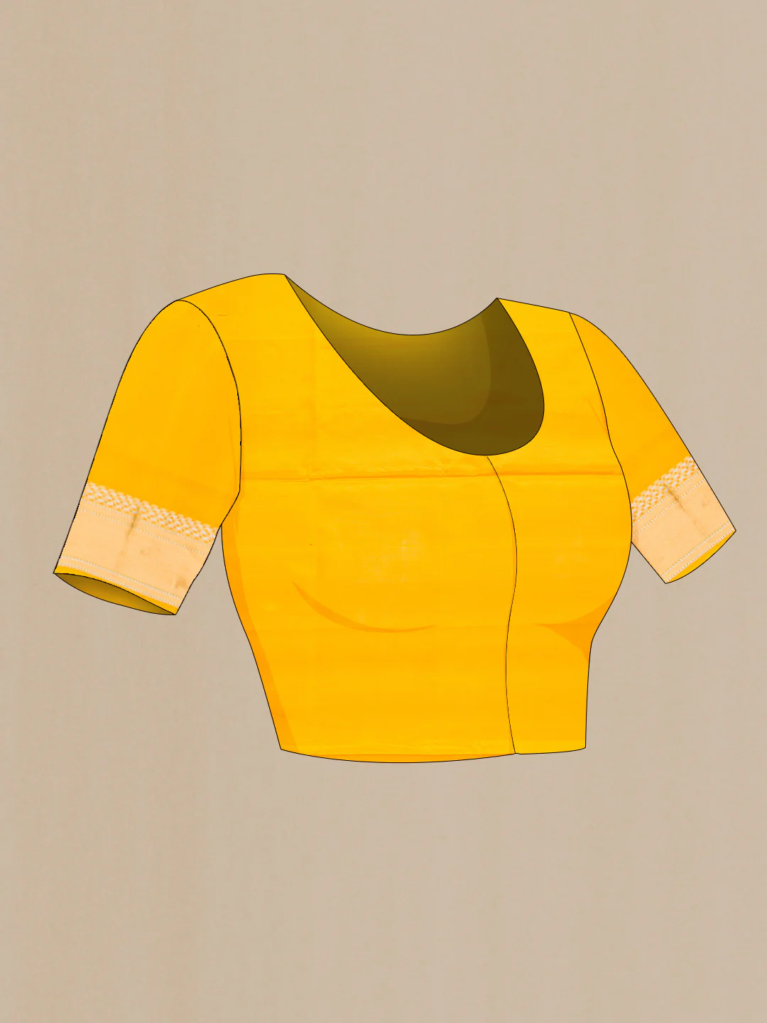 Mustard Dual Tone Soft Silk Saree - Image 5