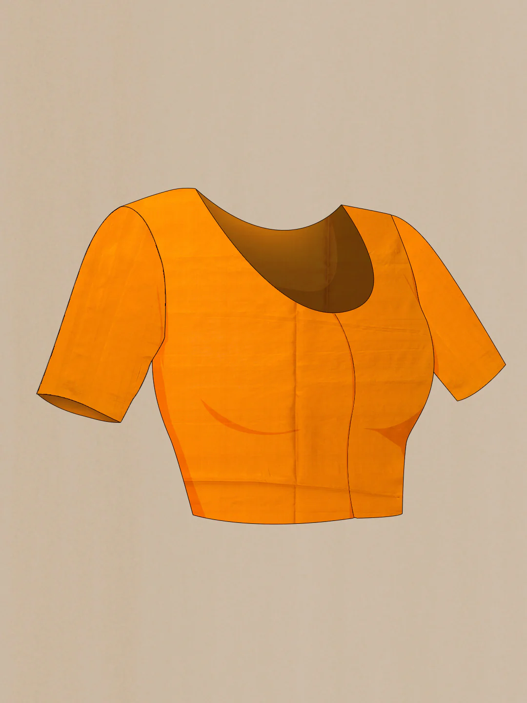 Mustard Soft Silk Saree - Image 3
