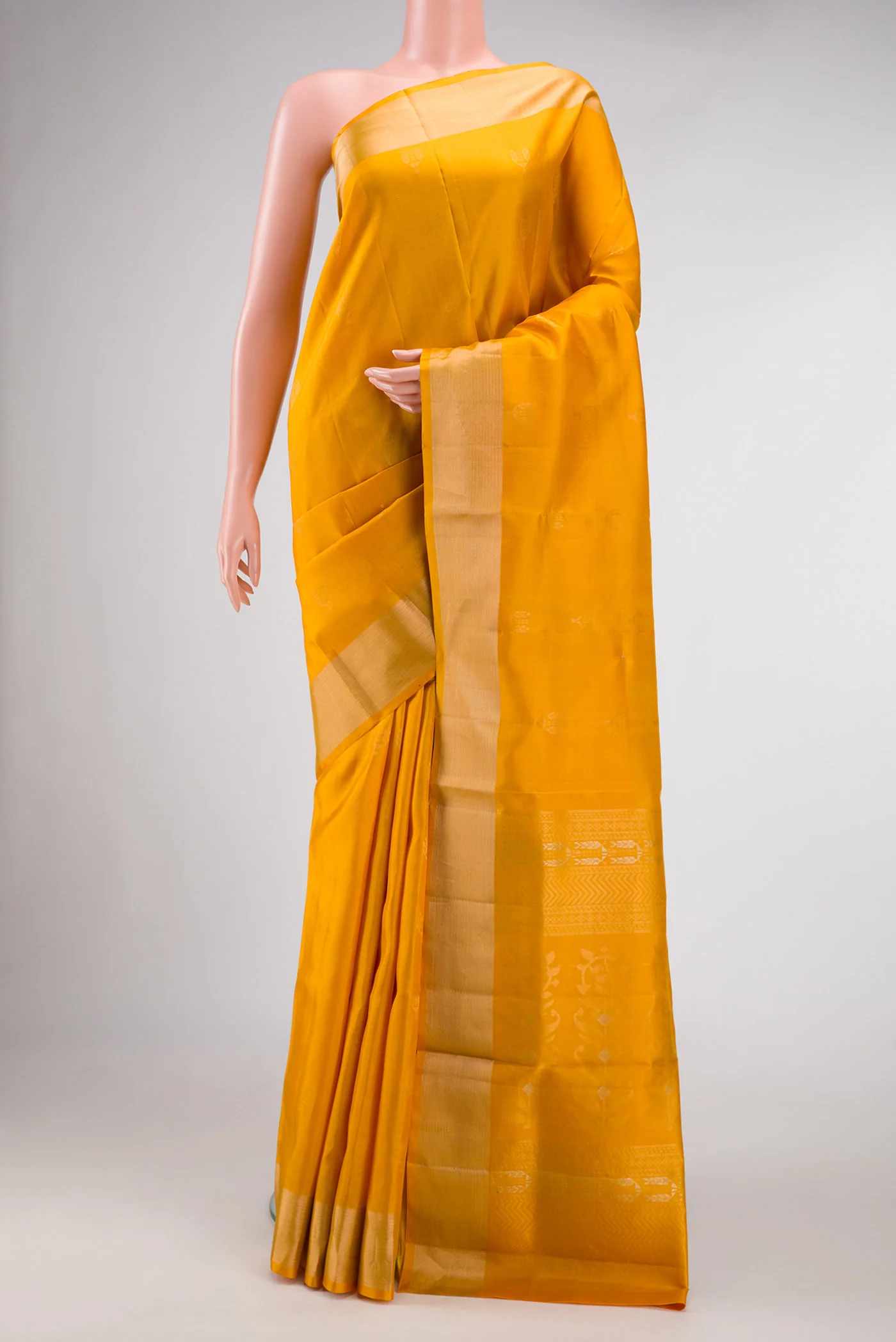Mustard Soft Silk Saree