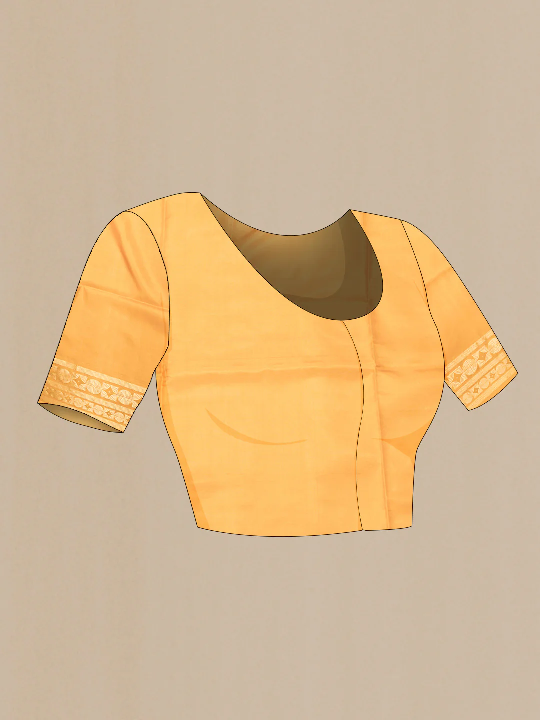 Mustard Soft Silk Saree - Image 5
