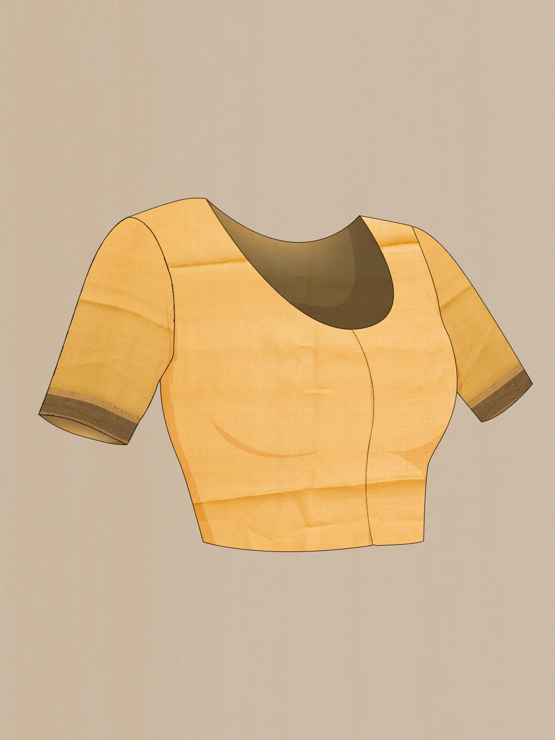 Mustard Dual Tone Tussar Silk Saree - Image 4