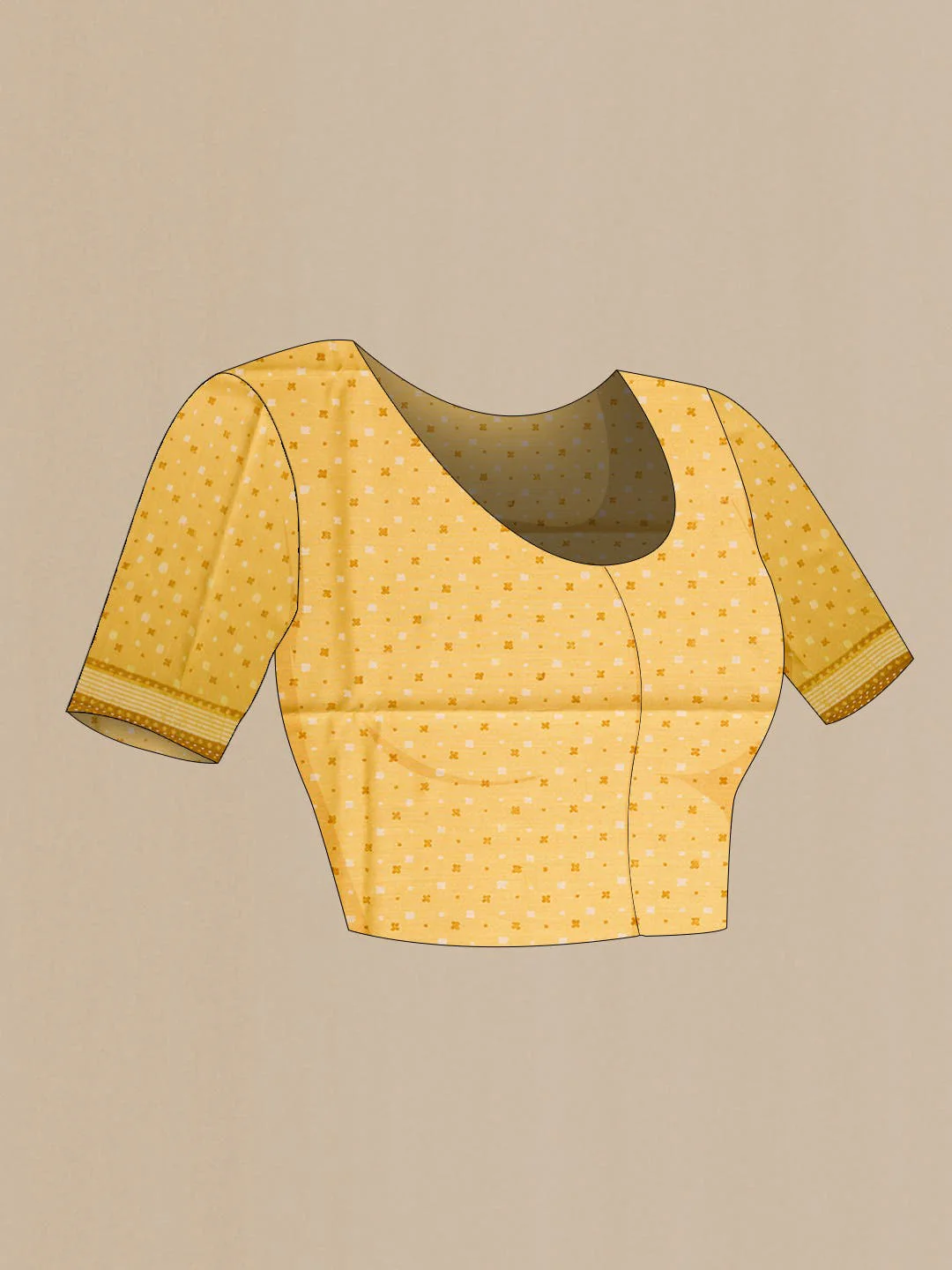 Mustard Dual Tone Tussar Silk Saree - Image 4