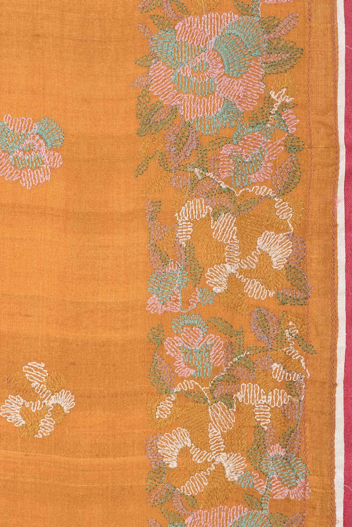 Mustard Dual Tone Tussar Silk Saree - Image 5