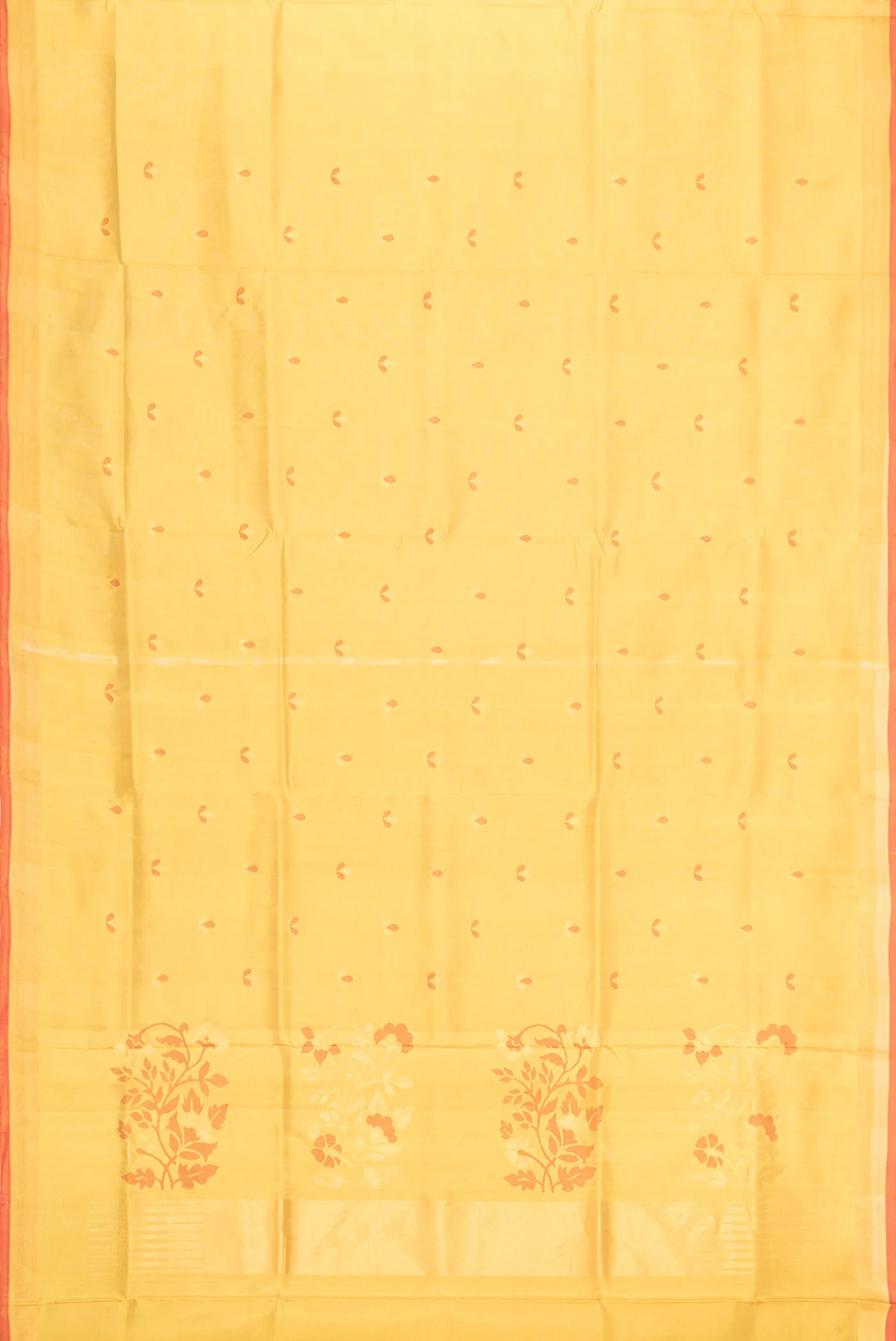 Mustard Dual Tone Uppada Silk Saree - Image 6