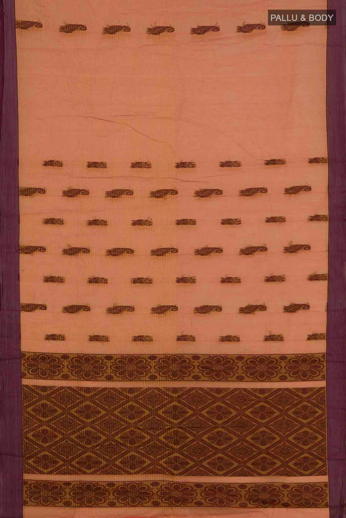 Mustard Kanchi Cotton Saree - Image 3