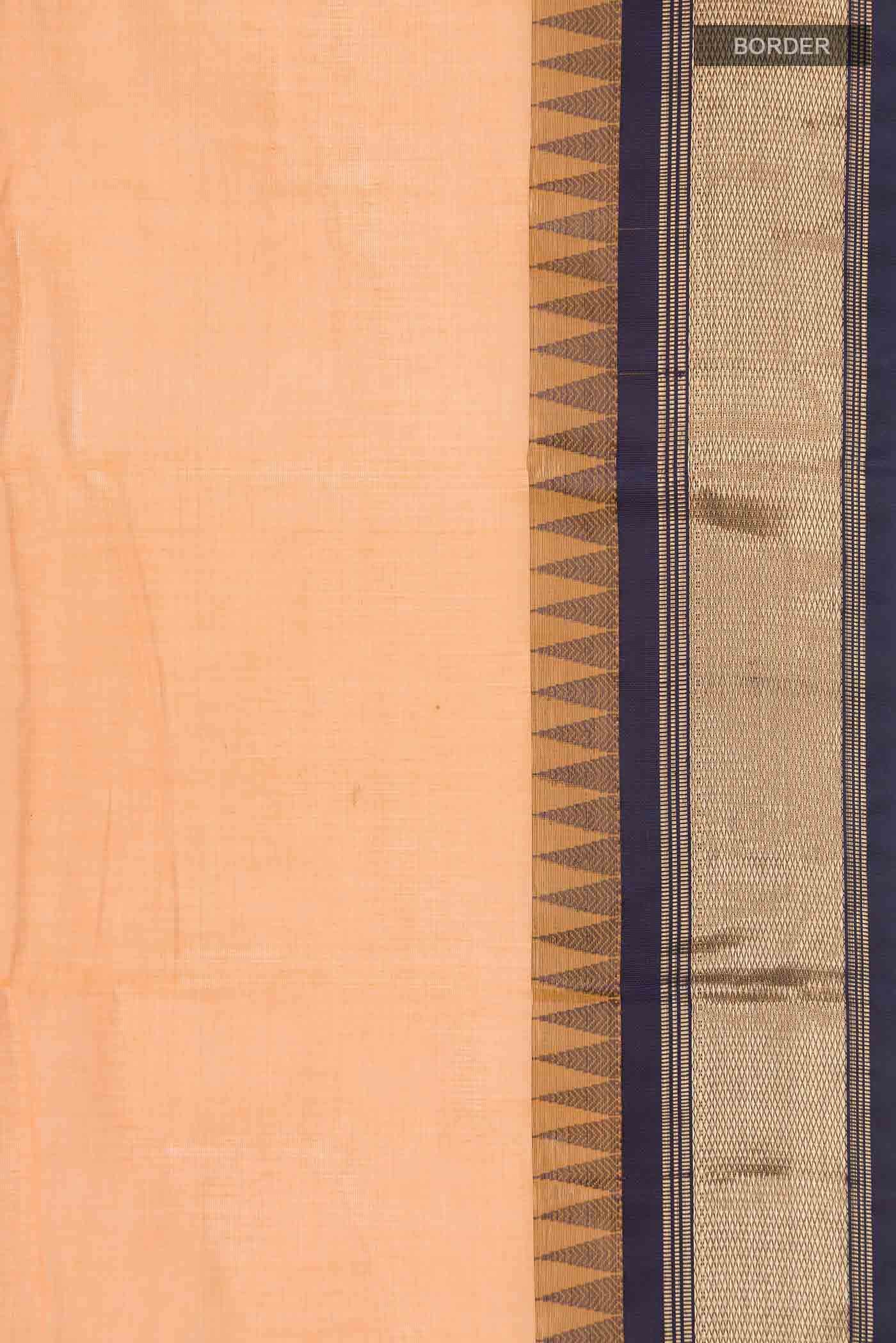 Mustard Kanchi Cotton Saree - Image 4