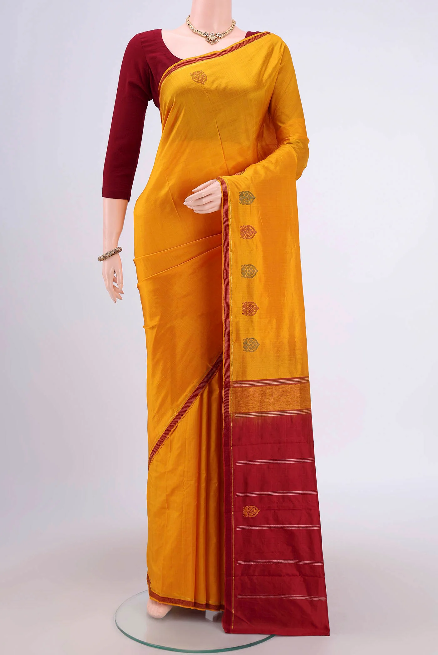 Yellow Kanchipuram Saree