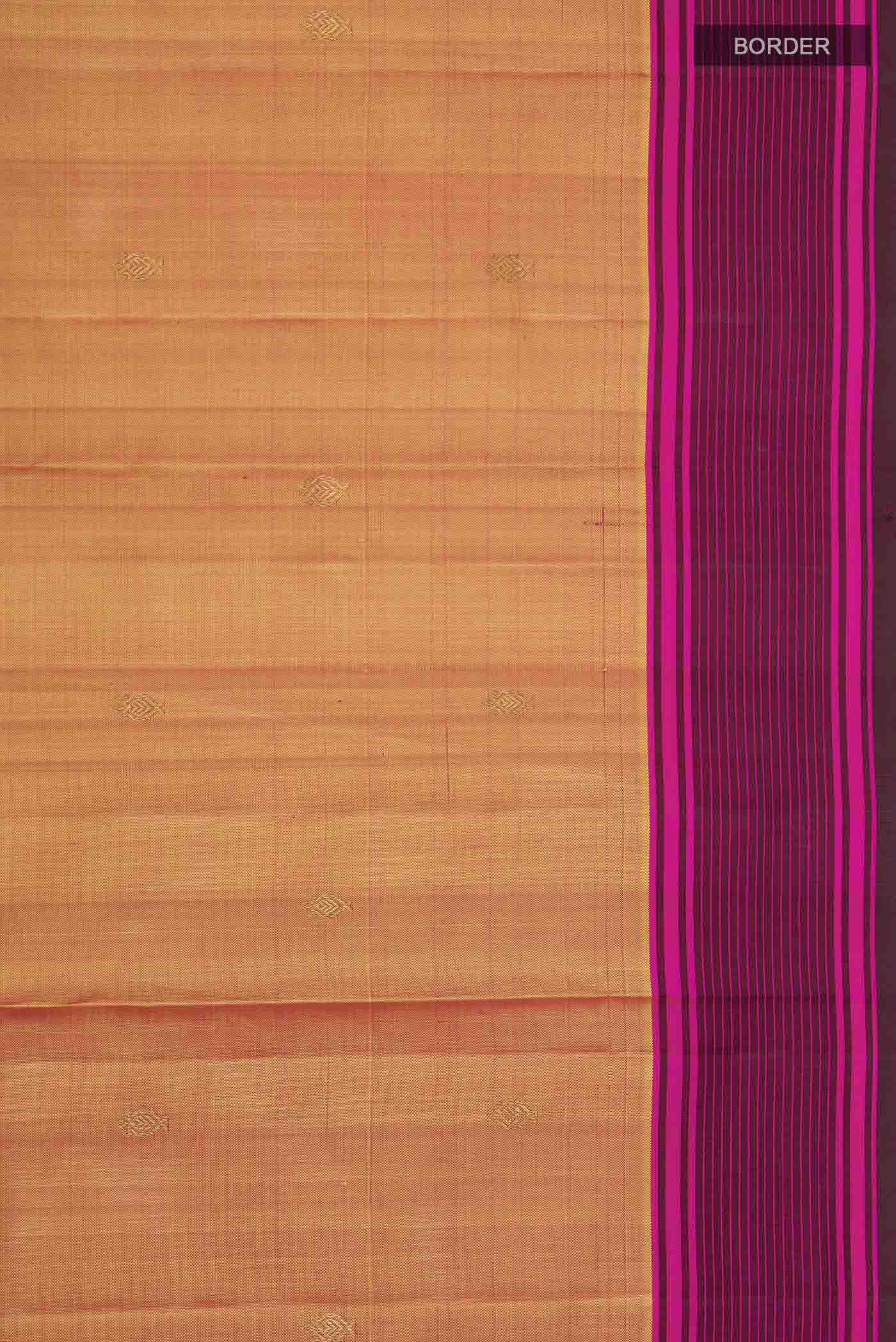 Mustard Kanchipuram Silk Saree - Image 3