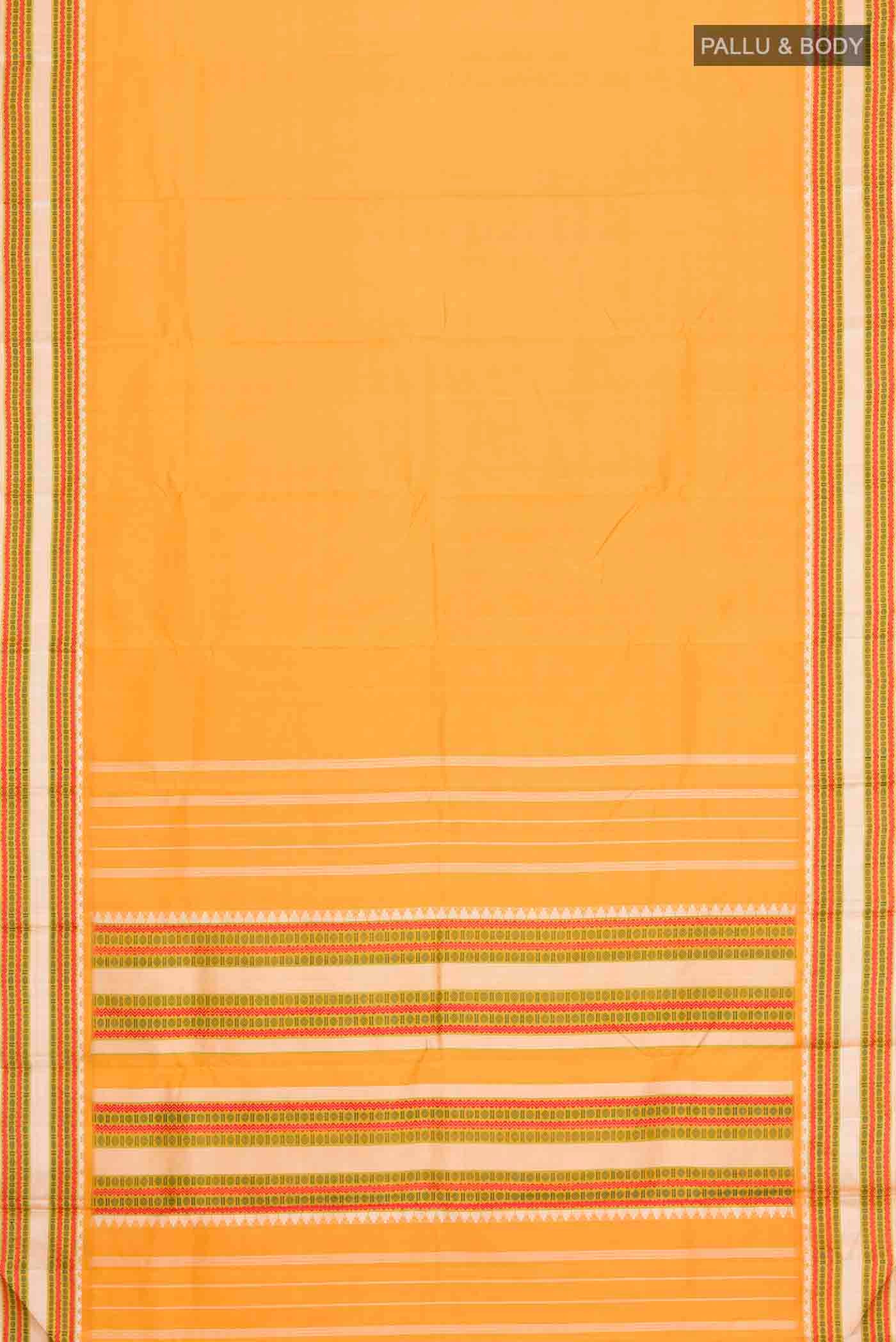 Mustard Kanchipuram Silk Saree - Image 6
