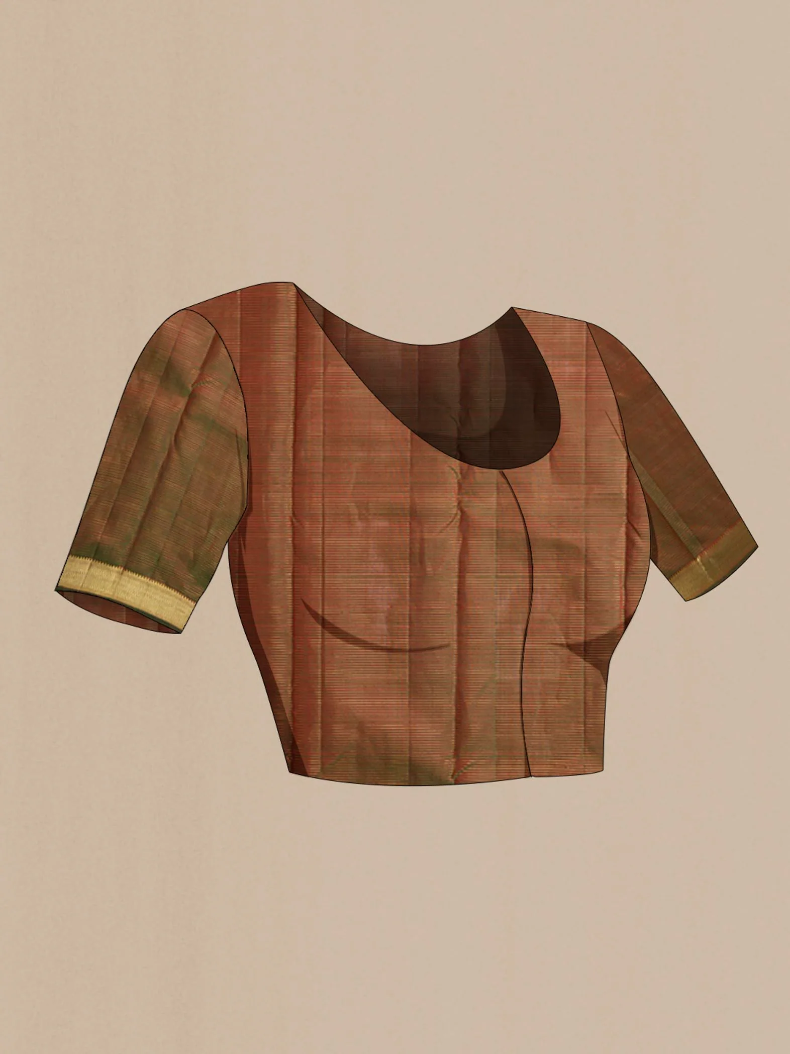 Mustard Kanchipuram Silk Saree - Image 5