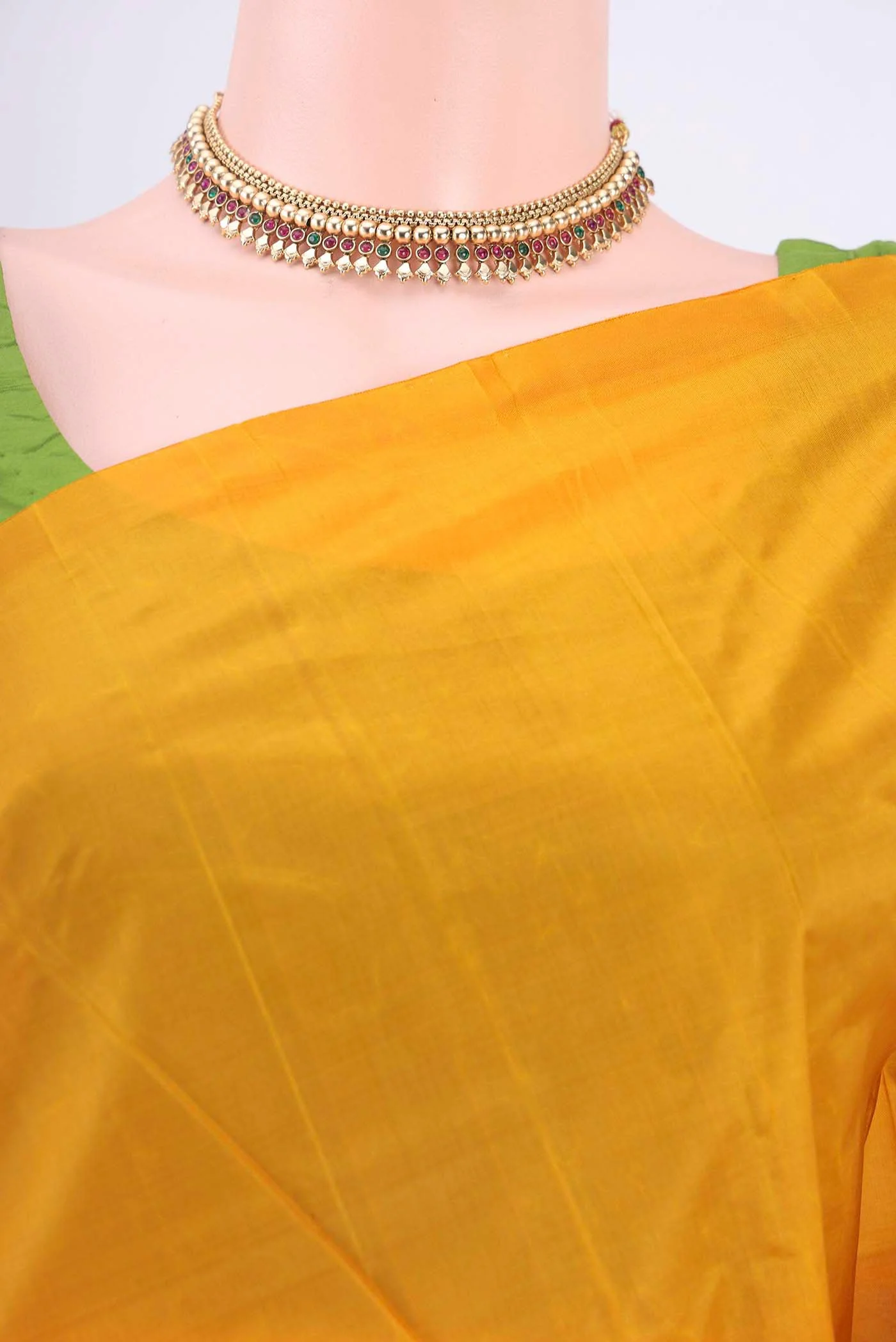 Mustard Kanjivaram Silk Saree - Image 2