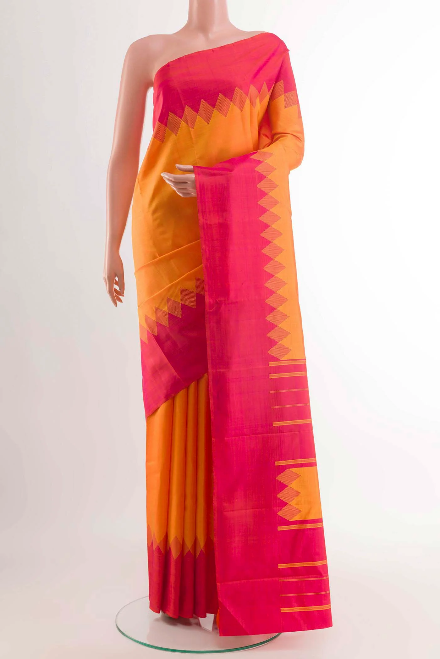 Mustard Kanjivaram Silk Saree