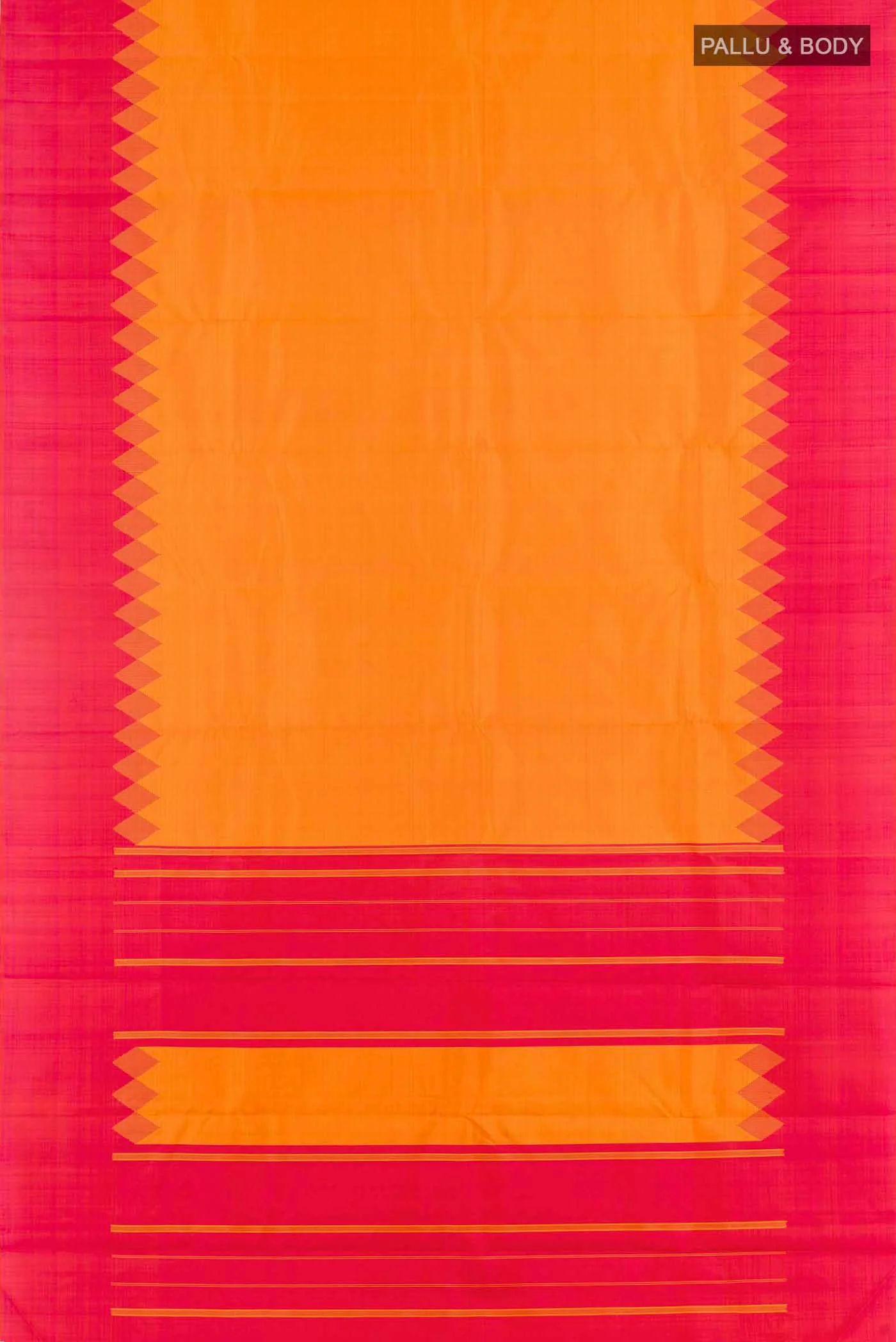 Mustard Kanjivaram Silk Saree - Image 3