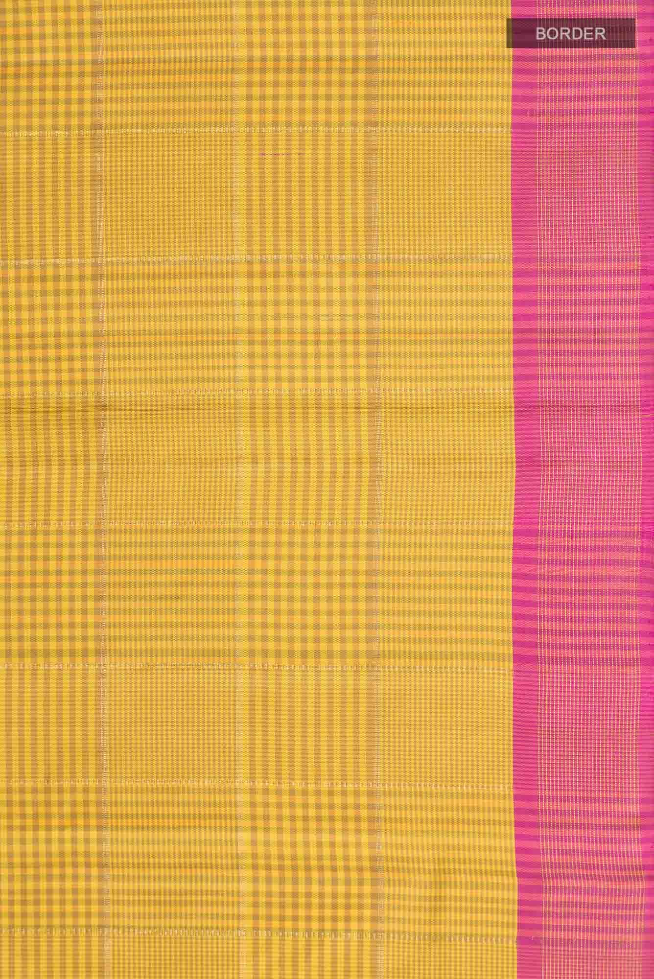Mustard Kanchipuram Silk Saree - Image 5