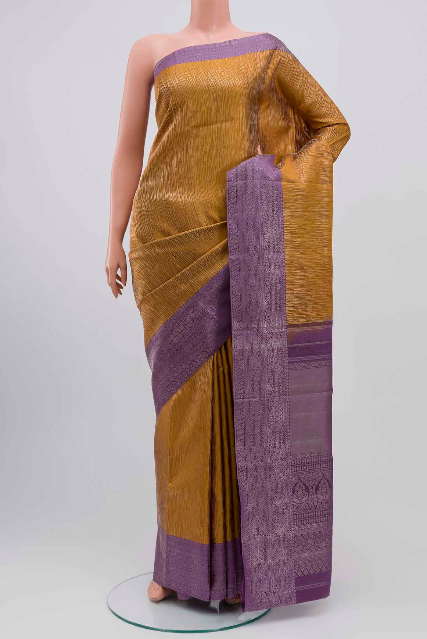 Mustard Kanjivaram Silk Saree