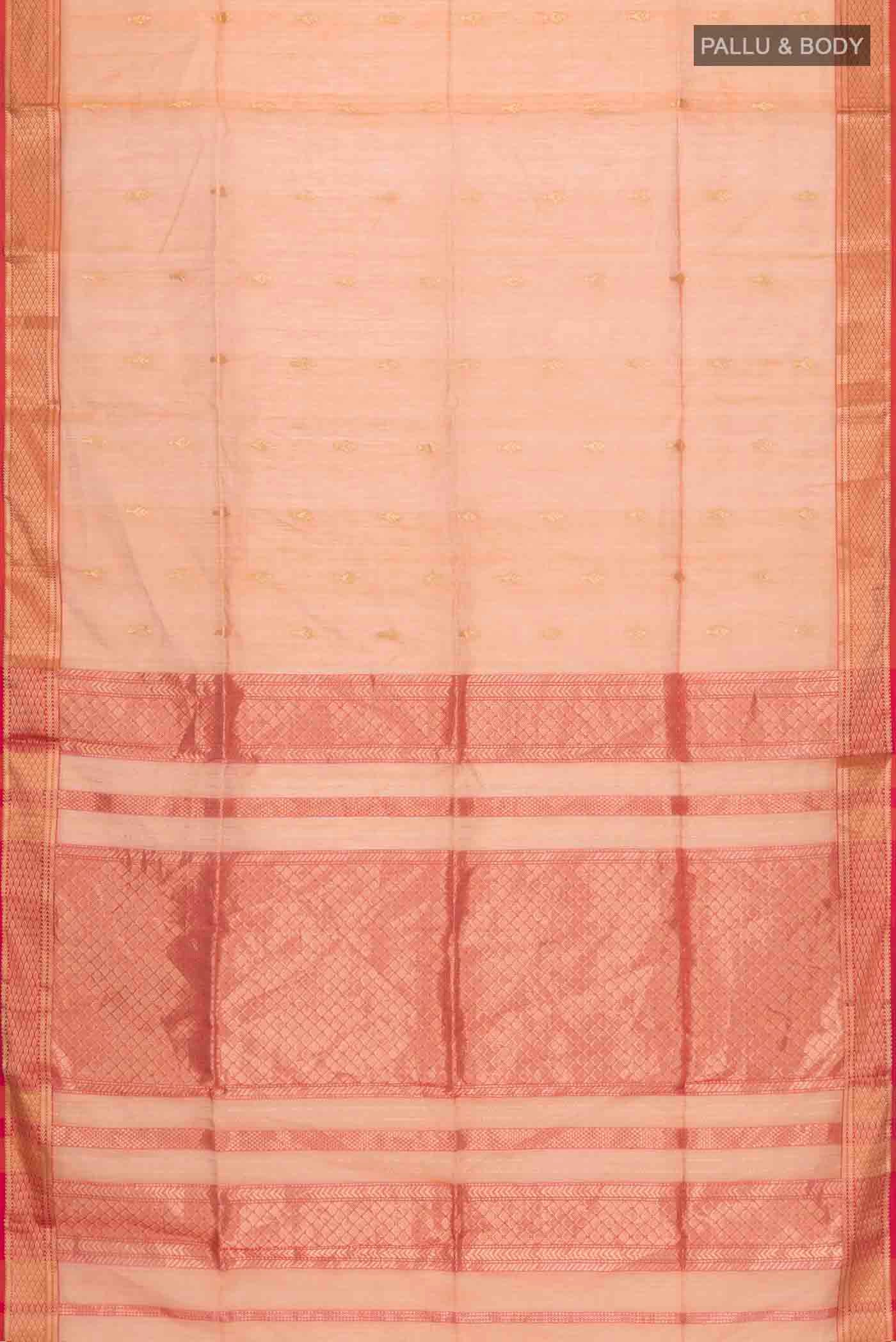 Mustard Maheshwari Silk Saree - Image 5