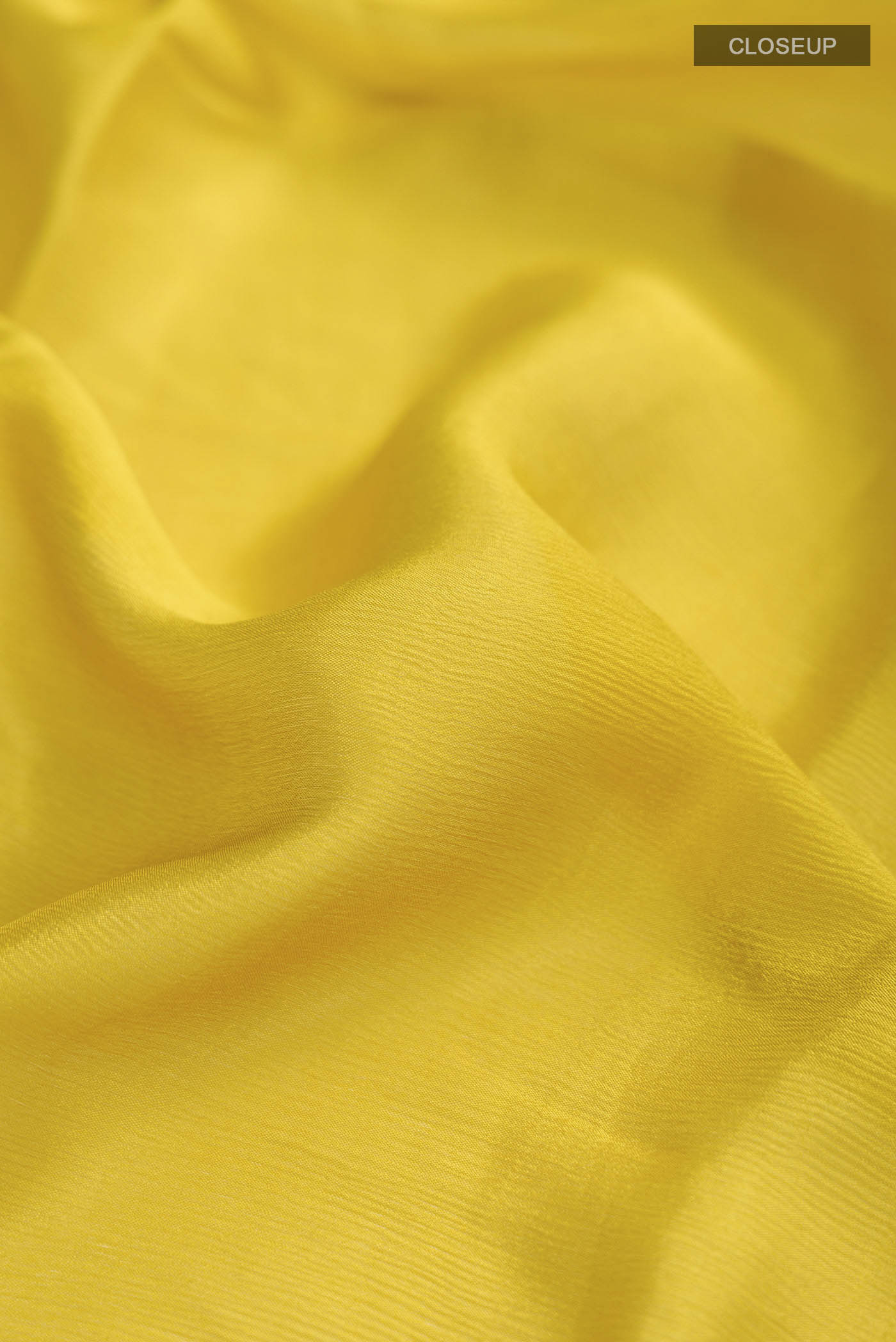 Mustard Mysore Chiffon Saree - Image 2