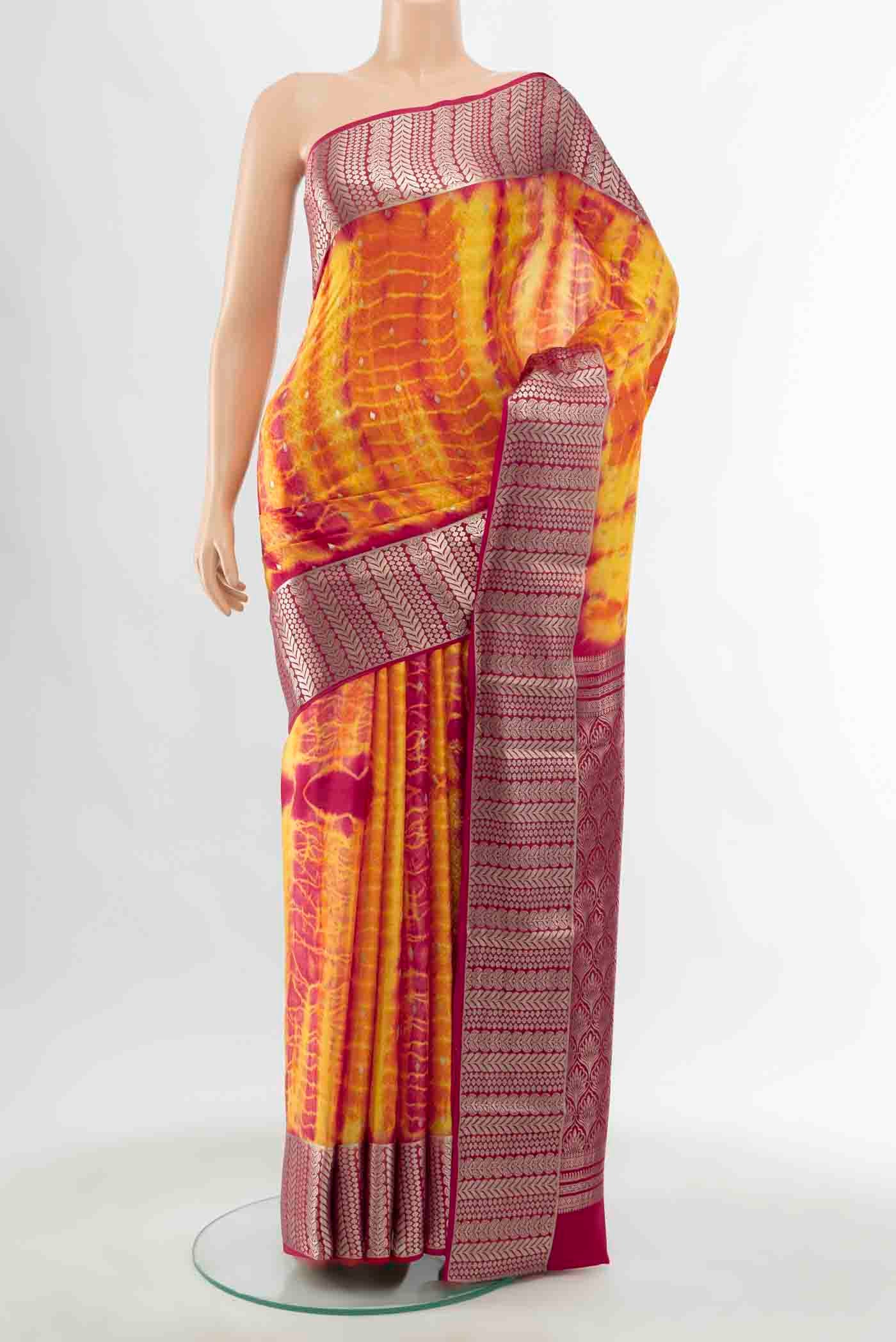 Multi Color Mysore Crepe Saree