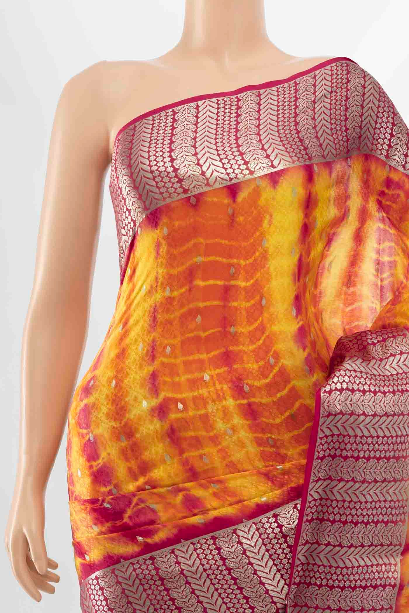 Multi Color Mysore Crepe Saree - Image 2
