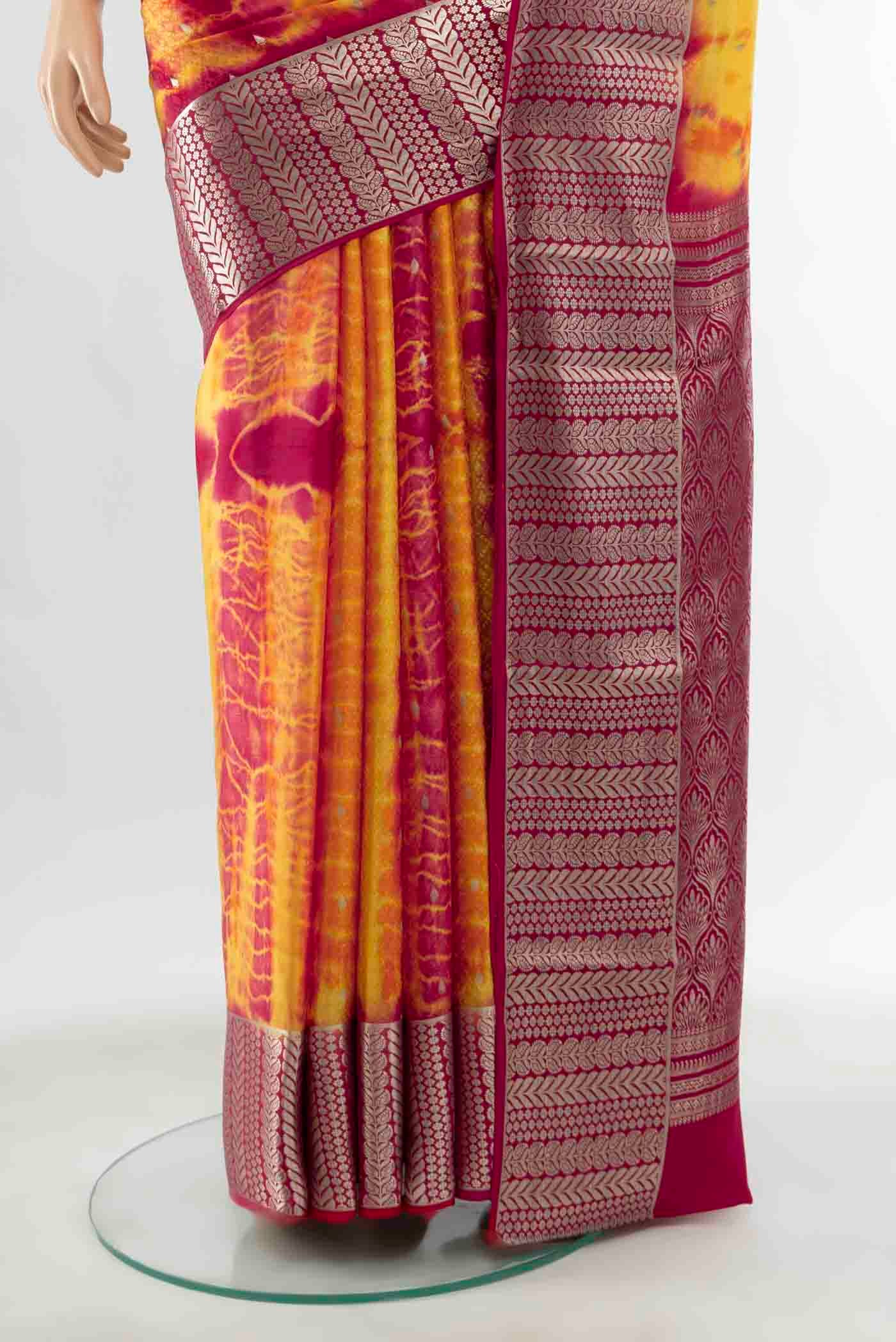 Multi Color Mysore Crepe Saree - Image 3