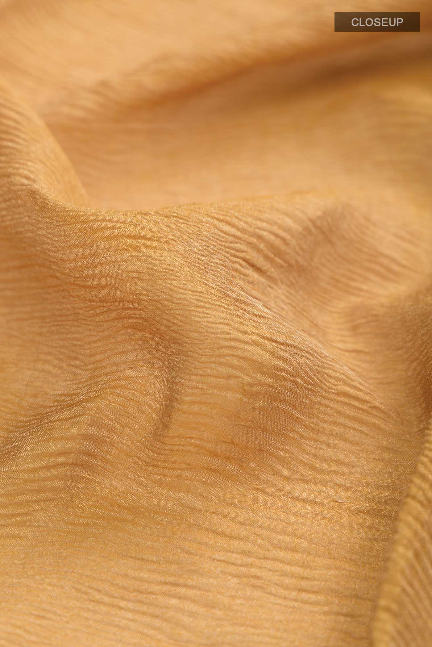 Mustard Mysore Georgette Saree - Image 2