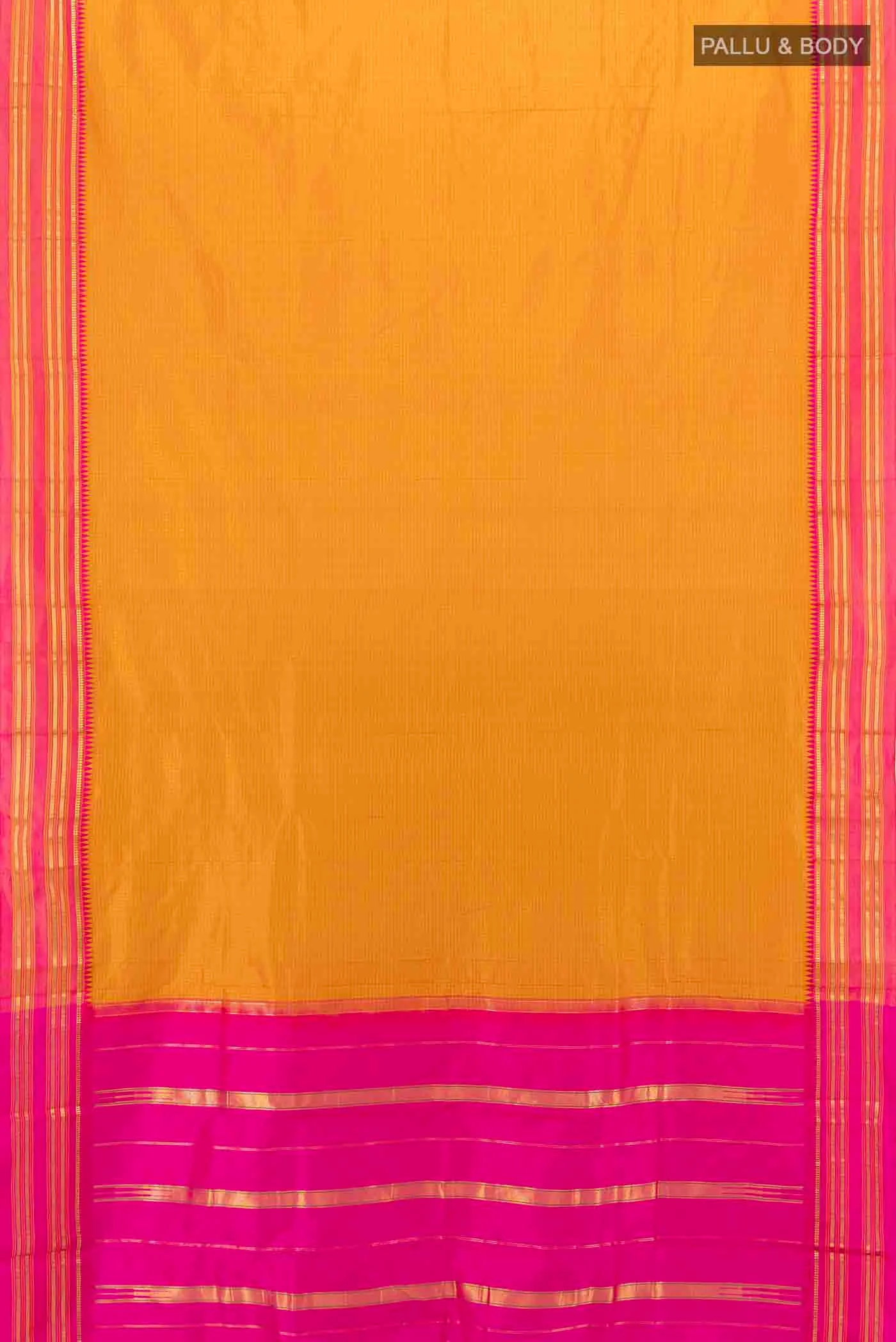 Mustard Narayanpet Silk Saree - Image 5