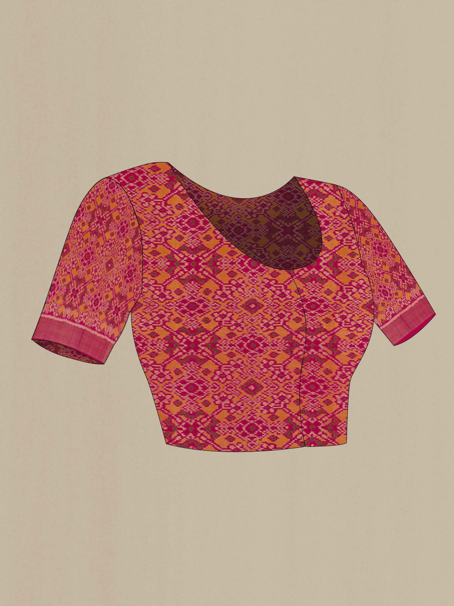 Mustard Rajkot Patola Silk Saree - Image 2